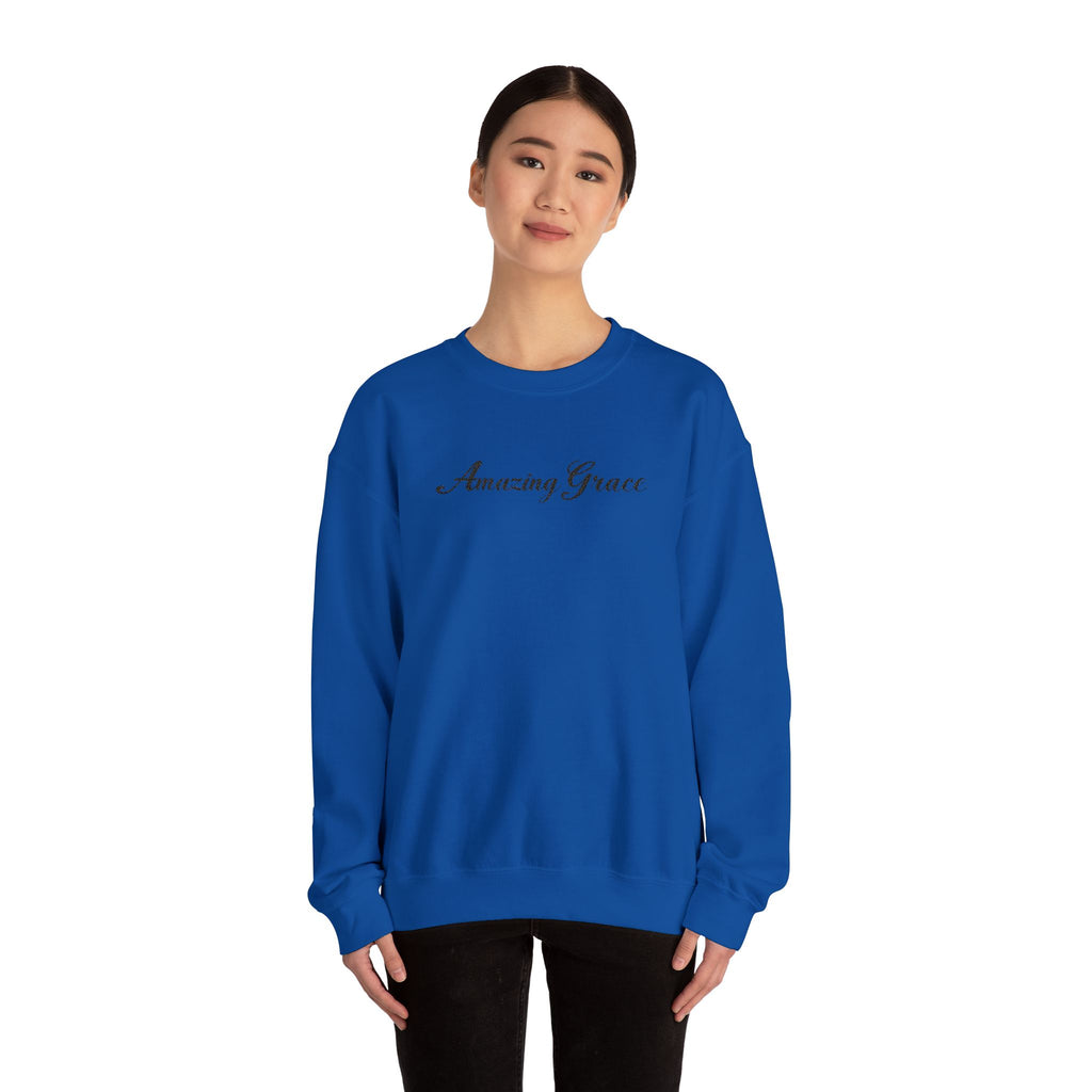 Amazing Grace Embroidered Crewneck Sweatshirt