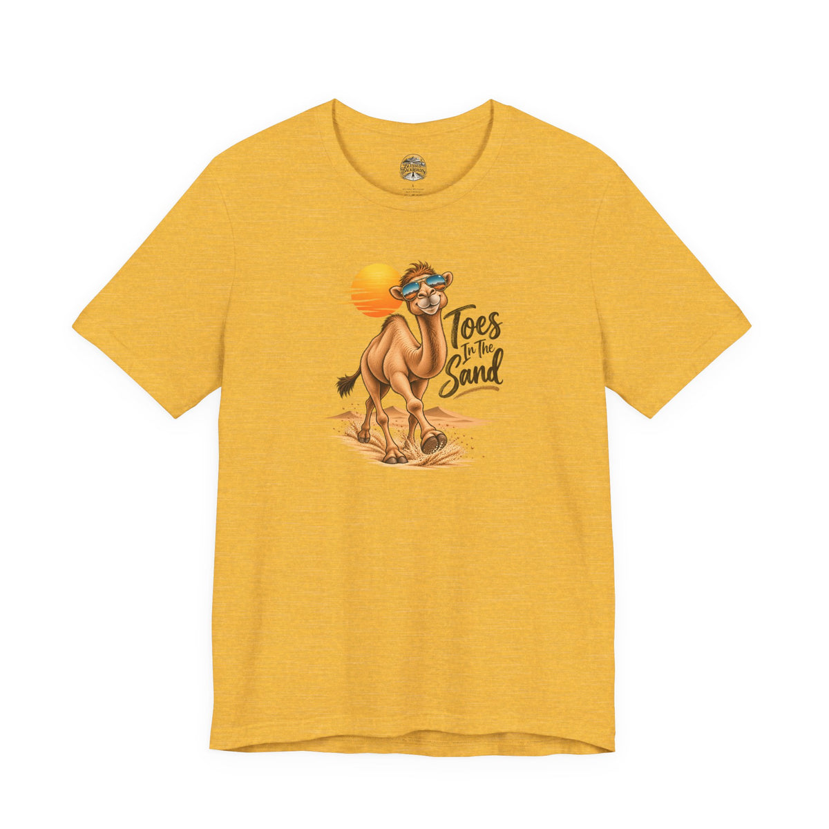 Toes in the Sand Camel T-Shirt — Beach Vacation Sunset Tee