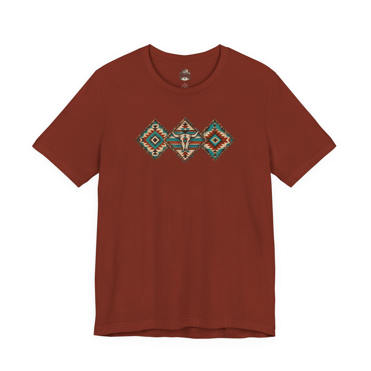 Southwestern Diamond Aztec Tee — Native Pattern Graphic T-Shirt