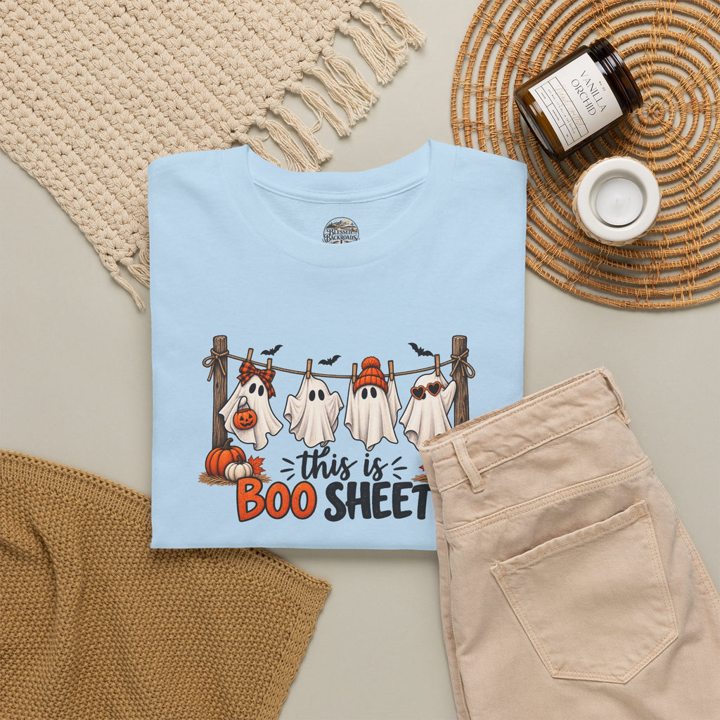 Halloween 'This Is Boo Sheet' T-Shirt – Cute Ghosts & Pumpkins Tee