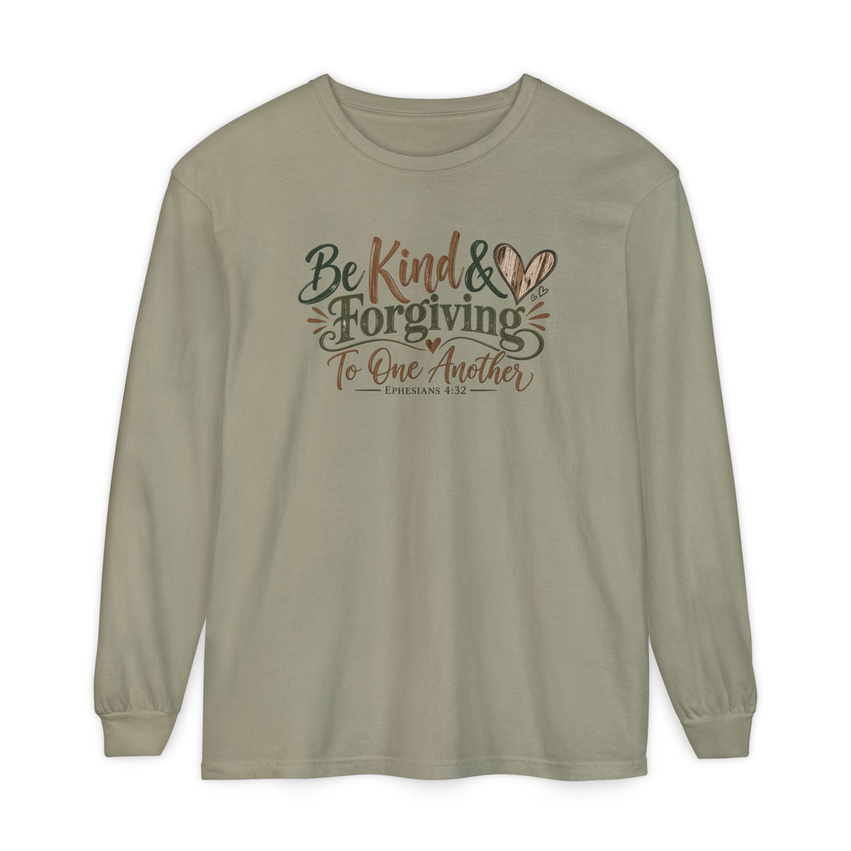 Be Kind & Forgiving Long Sleeve Tee – Inspirational Christian Message
