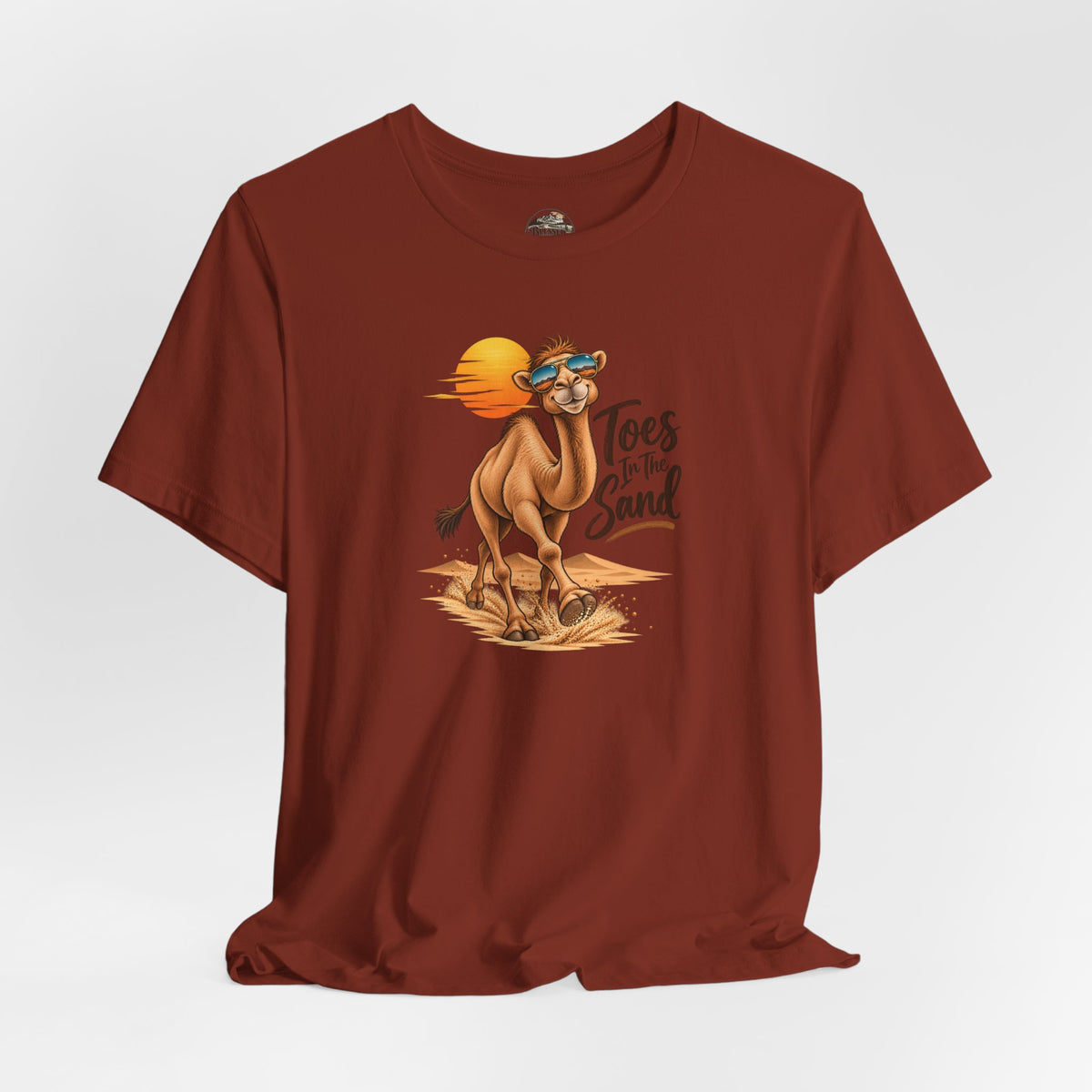 Toes in the Sand Camel T-Shirt — Beach Vacation Sunset Tee