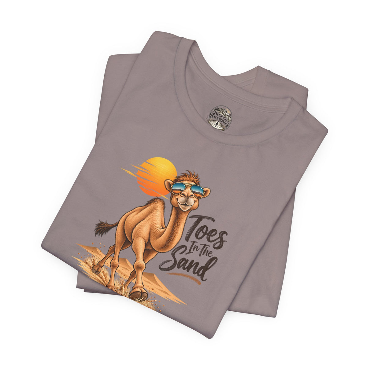 Toes in the Sand Camel T-Shirt — Beach Vacation Sunset Tee