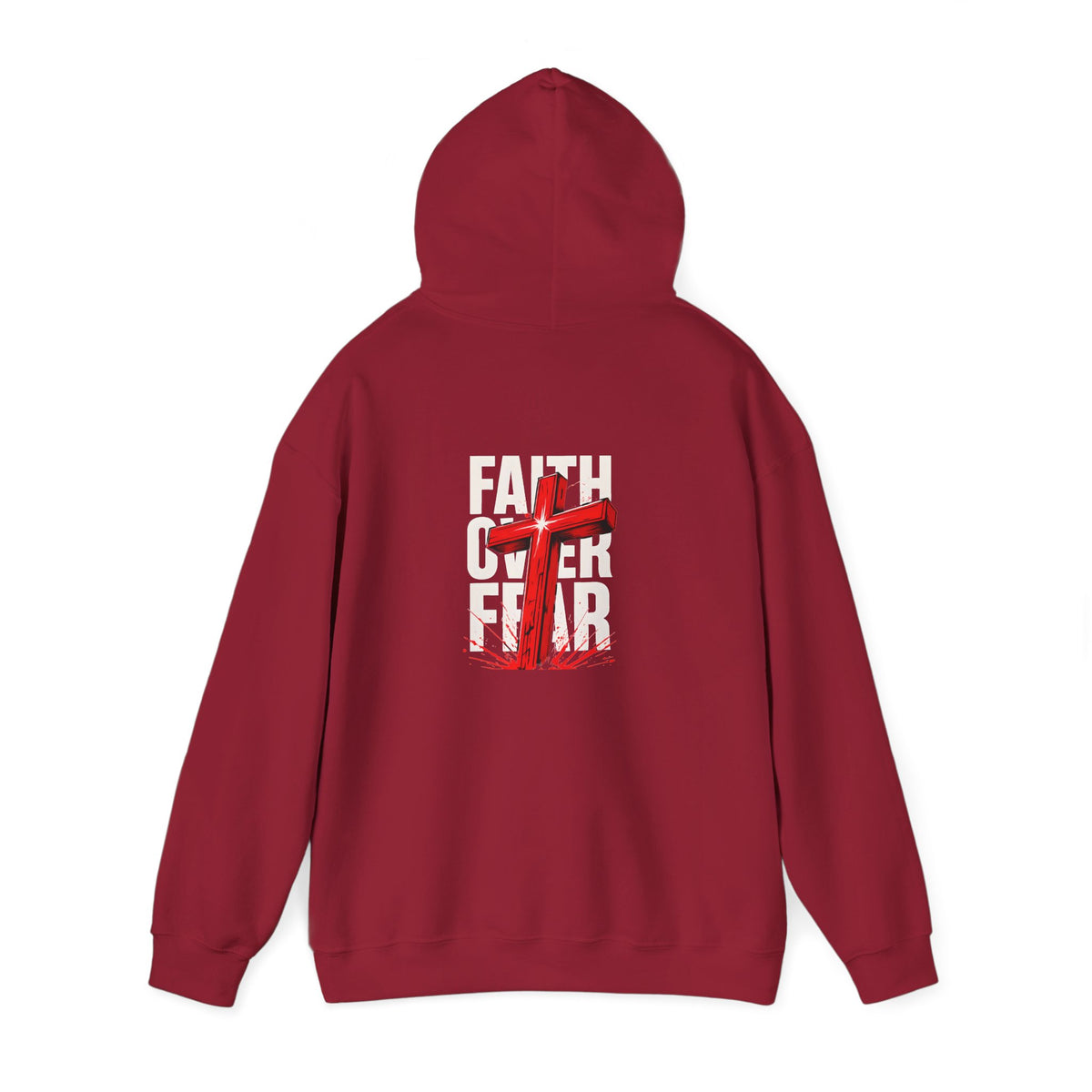 Faith Over Fear Hooded Sweatshirt - Unisex Christian Apparel