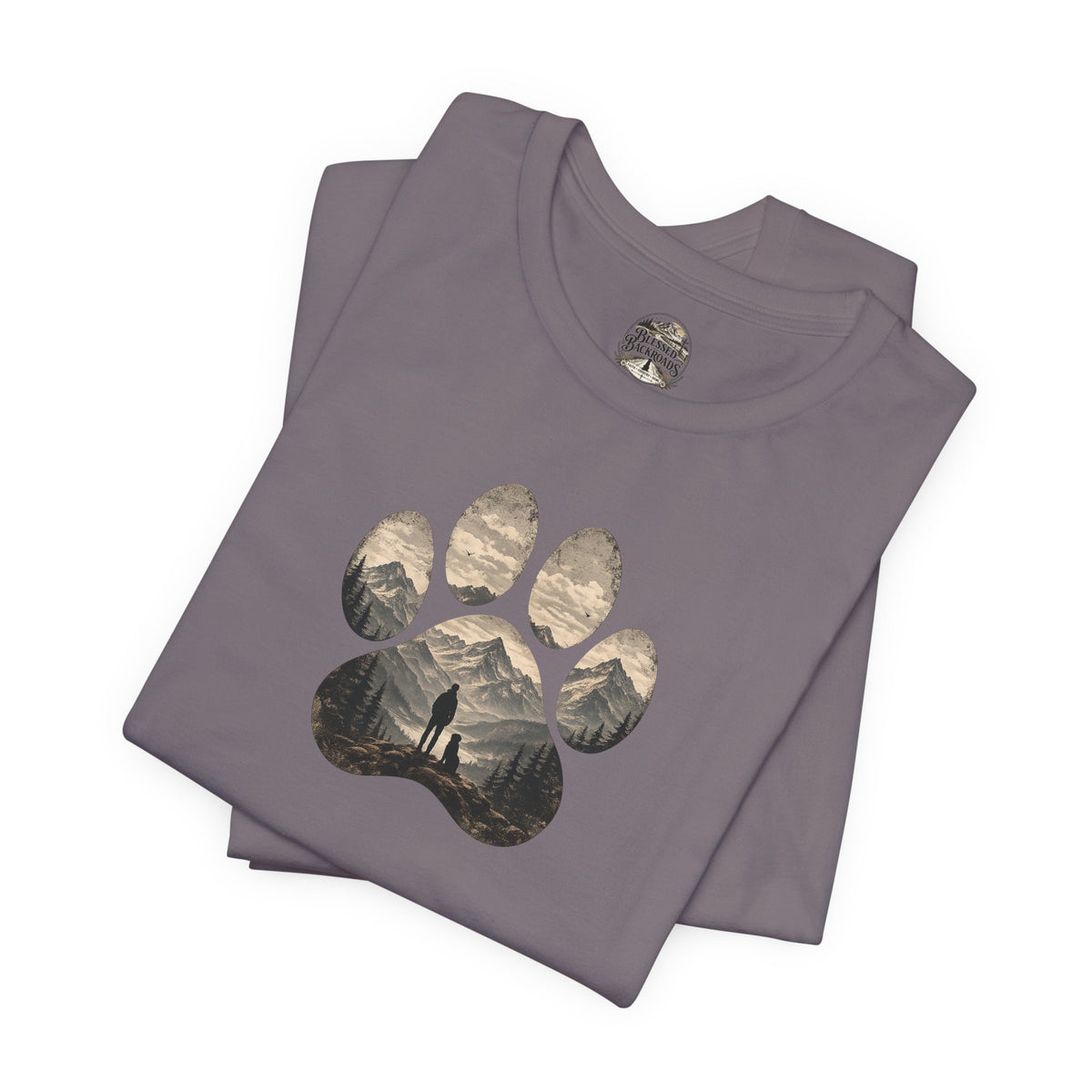 Adventure Paw Tee — Mountain Hiker Pawprint T-Shirt