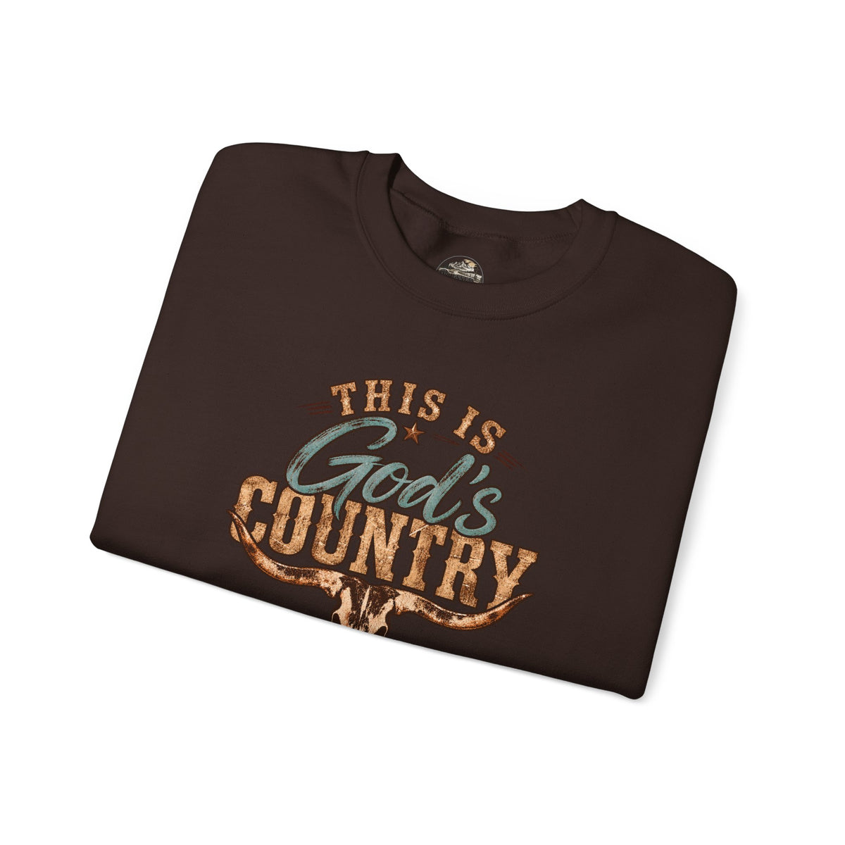 Crewneck Sweatshirt — "This Is God's Country" Western Graphic