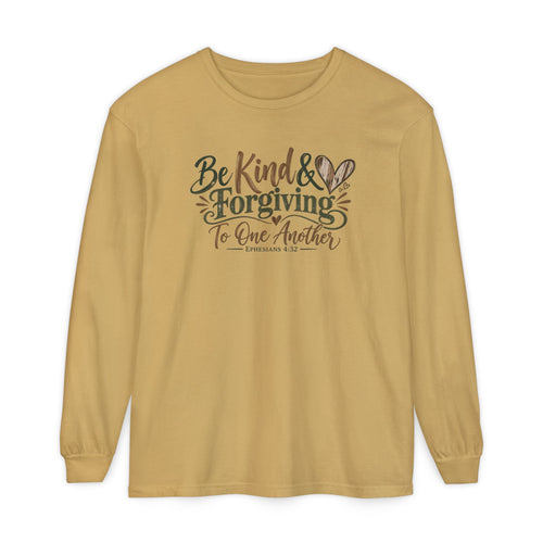 Be Kind & Forgiving Long Sleeve Tee – Inspirational Christian Message