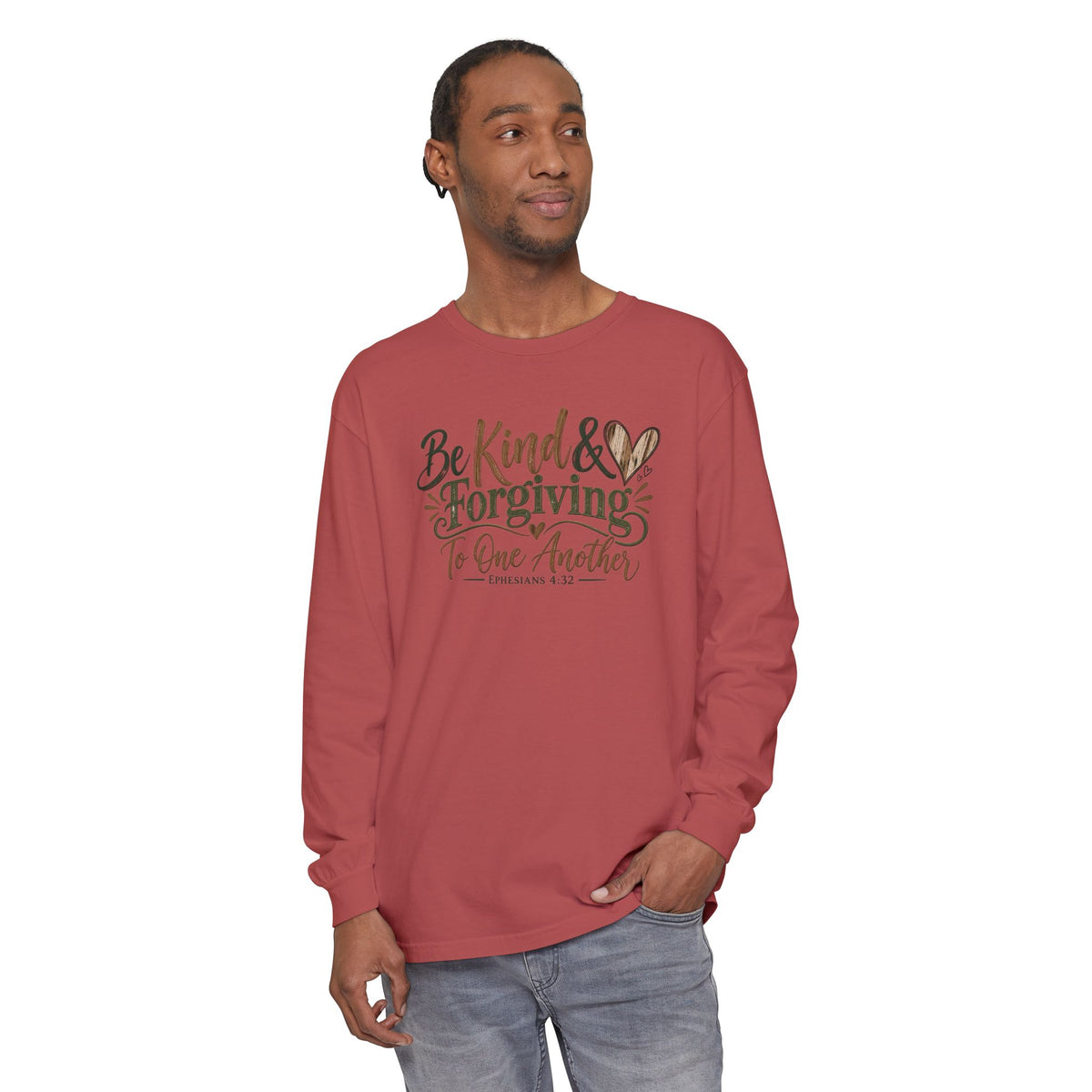 Be Kind & Forgiving Long Sleeve Tee – Inspirational Christian Message