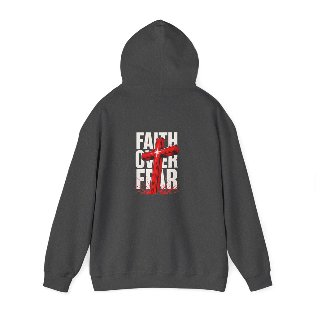 Faith Over Fear Hooded Sweatshirt - Unisex Christian Apparel