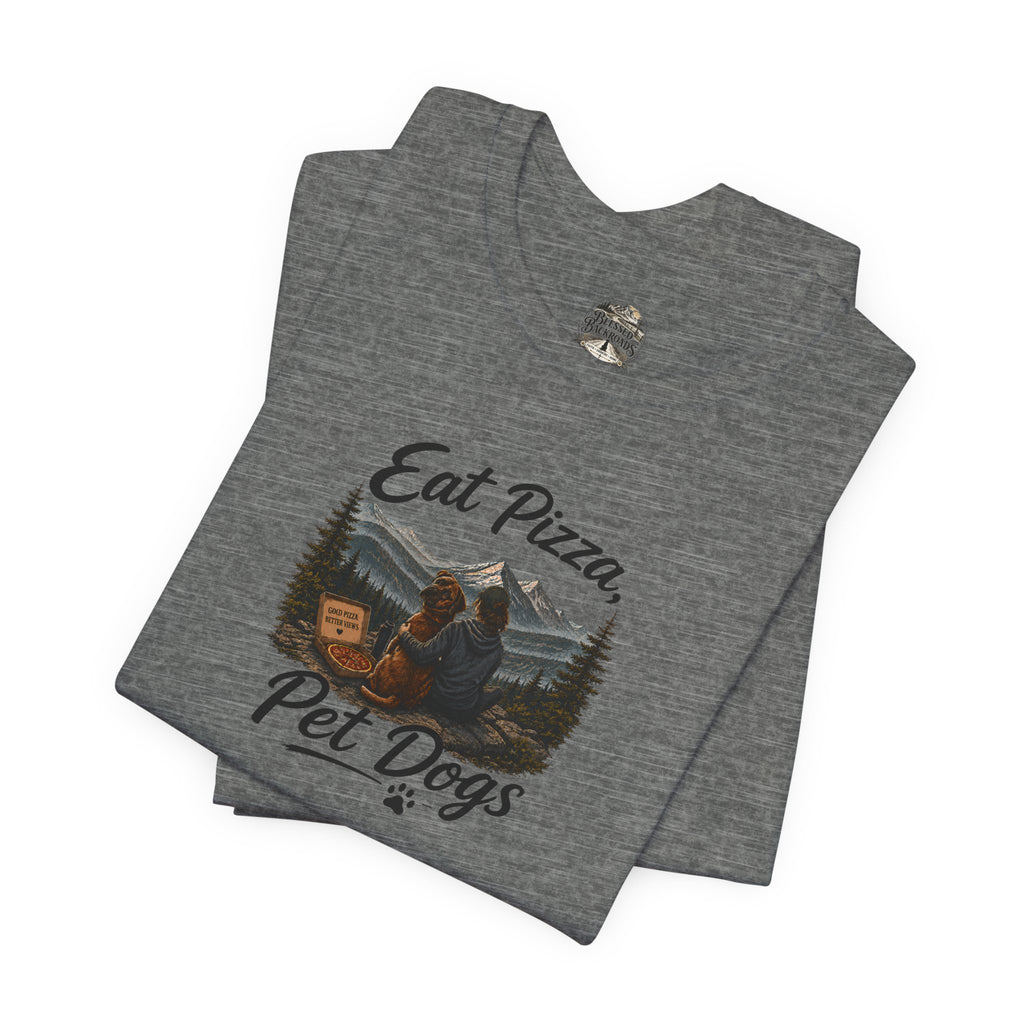 Eat Pizza Pet Dogs T-Shirt — Funny Dog Lover Tee