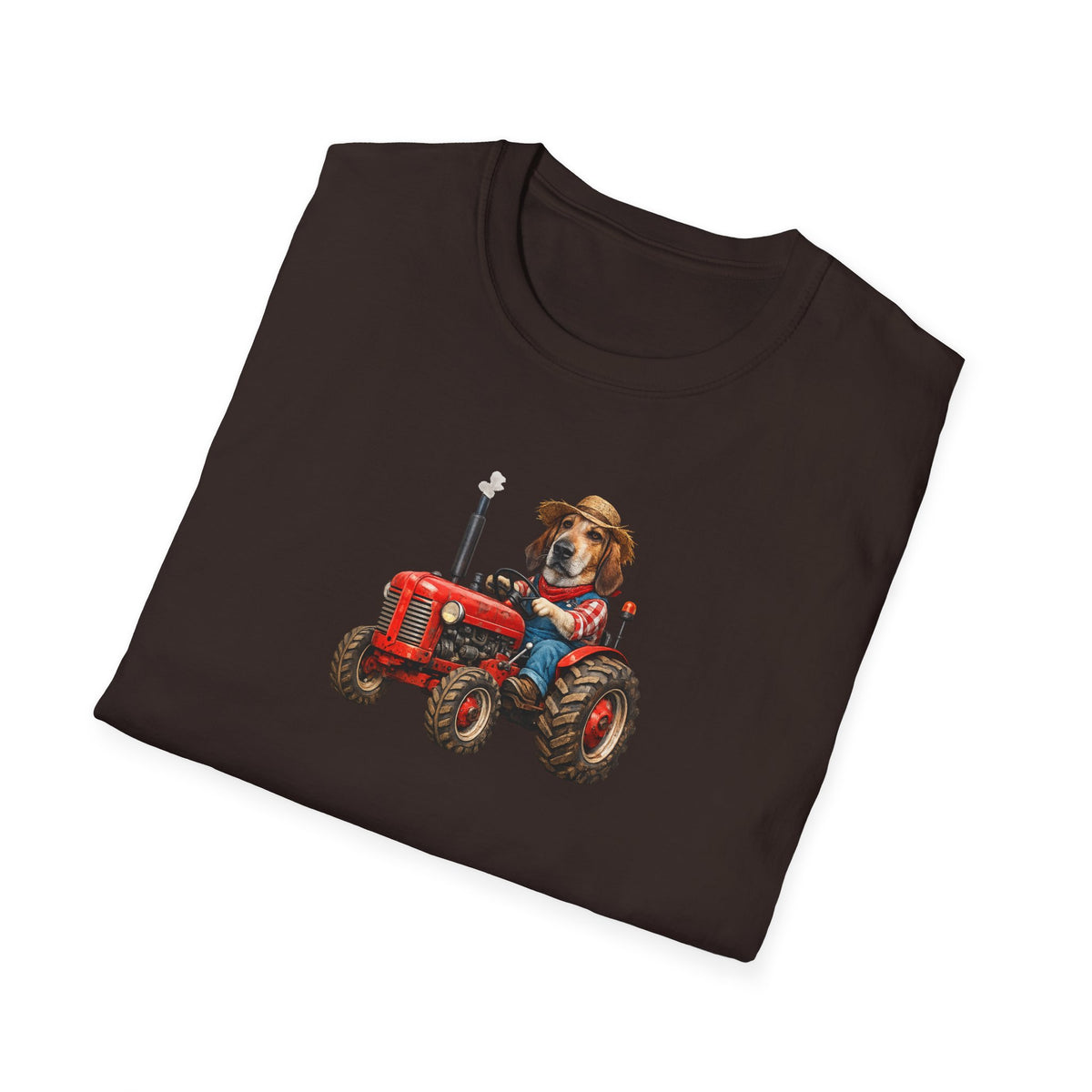 Dog on Tractor T‑Shirt — Cute Farmer Pup Graphic Tee