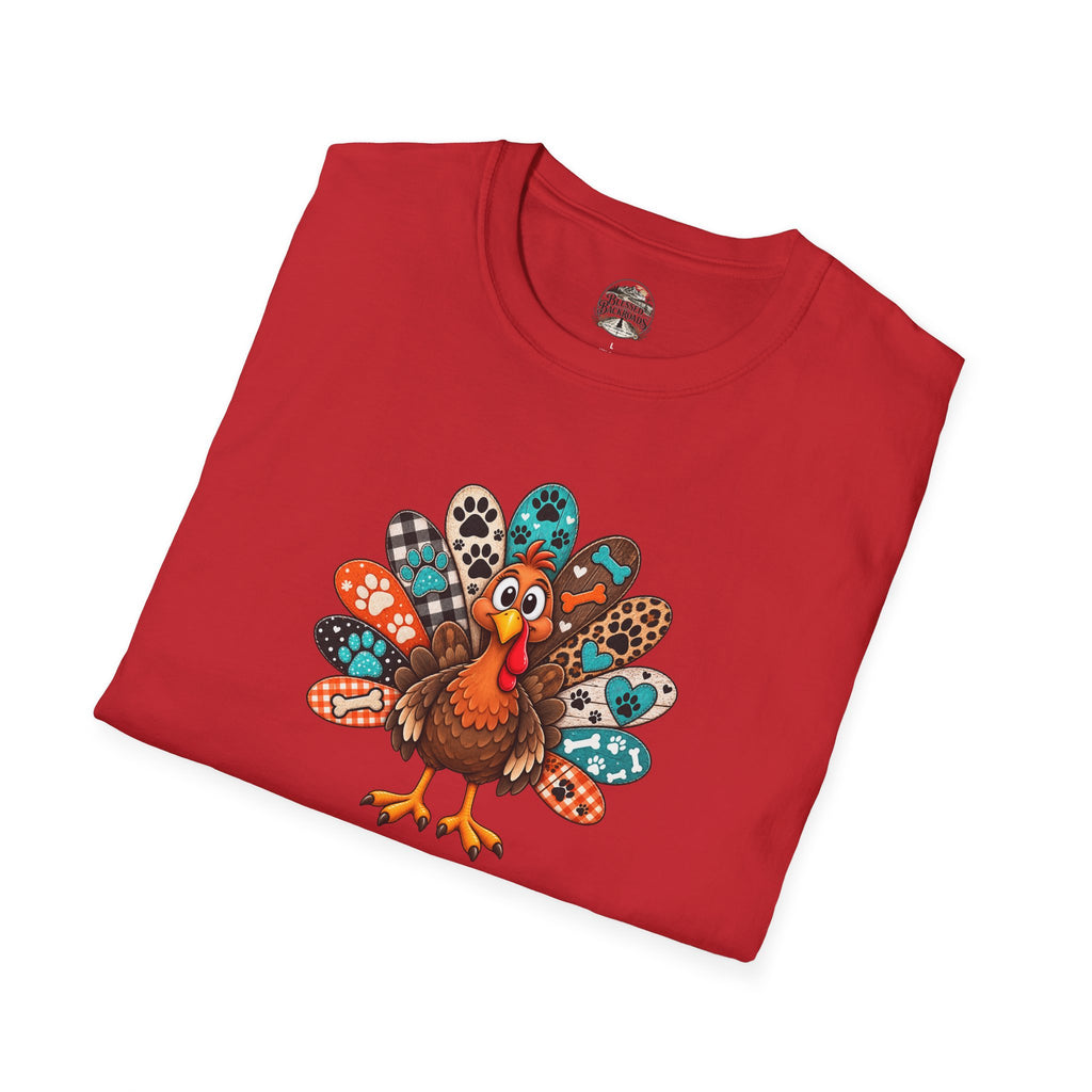 Turkey Graphic T-Shirt — Cute Patterned Thanksgiving Turkey Tee
