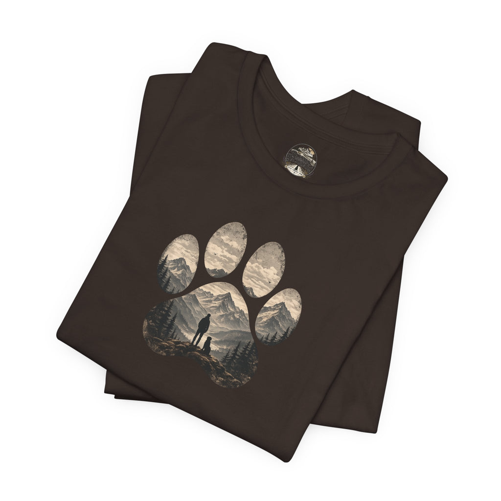 Adventure Paw Tee — Mountain Hiker Pawprint T-Shirt
