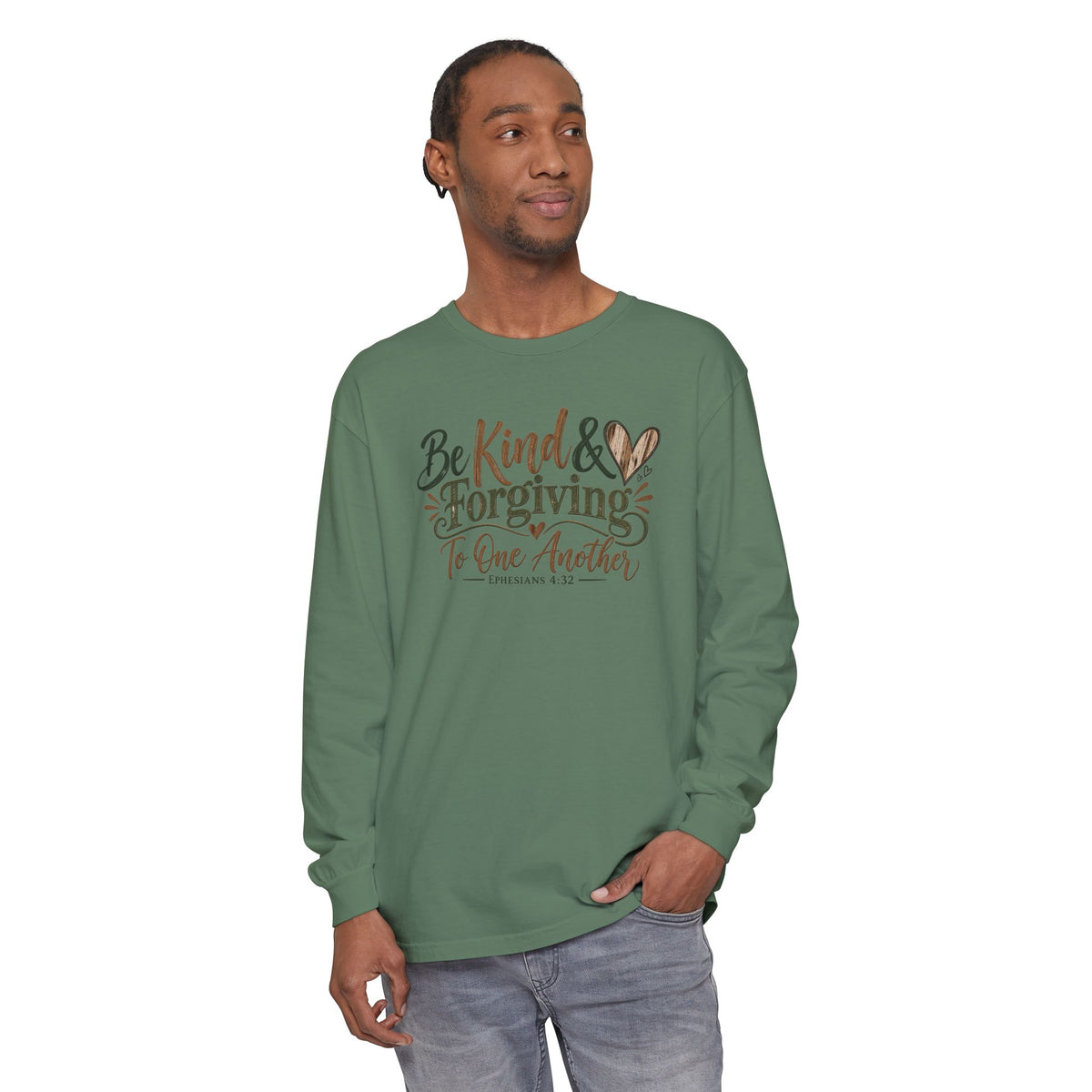 Be Kind & Forgiving Long Sleeve Tee – Inspirational Christian Message