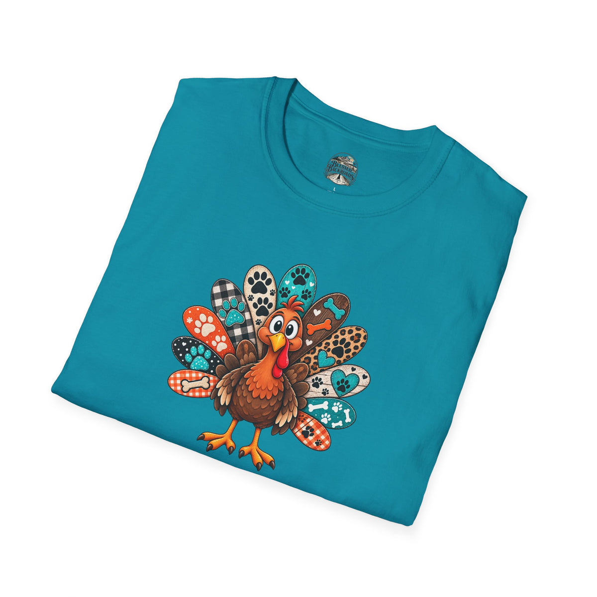 Turkey Graphic T-Shirt — Cute Patterned Thanksgiving Turkey Tee
