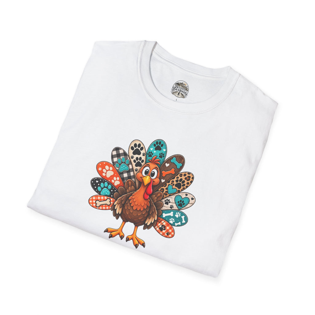 Turkey Graphic T-Shirt — Cute Patterned Thanksgiving Turkey Tee