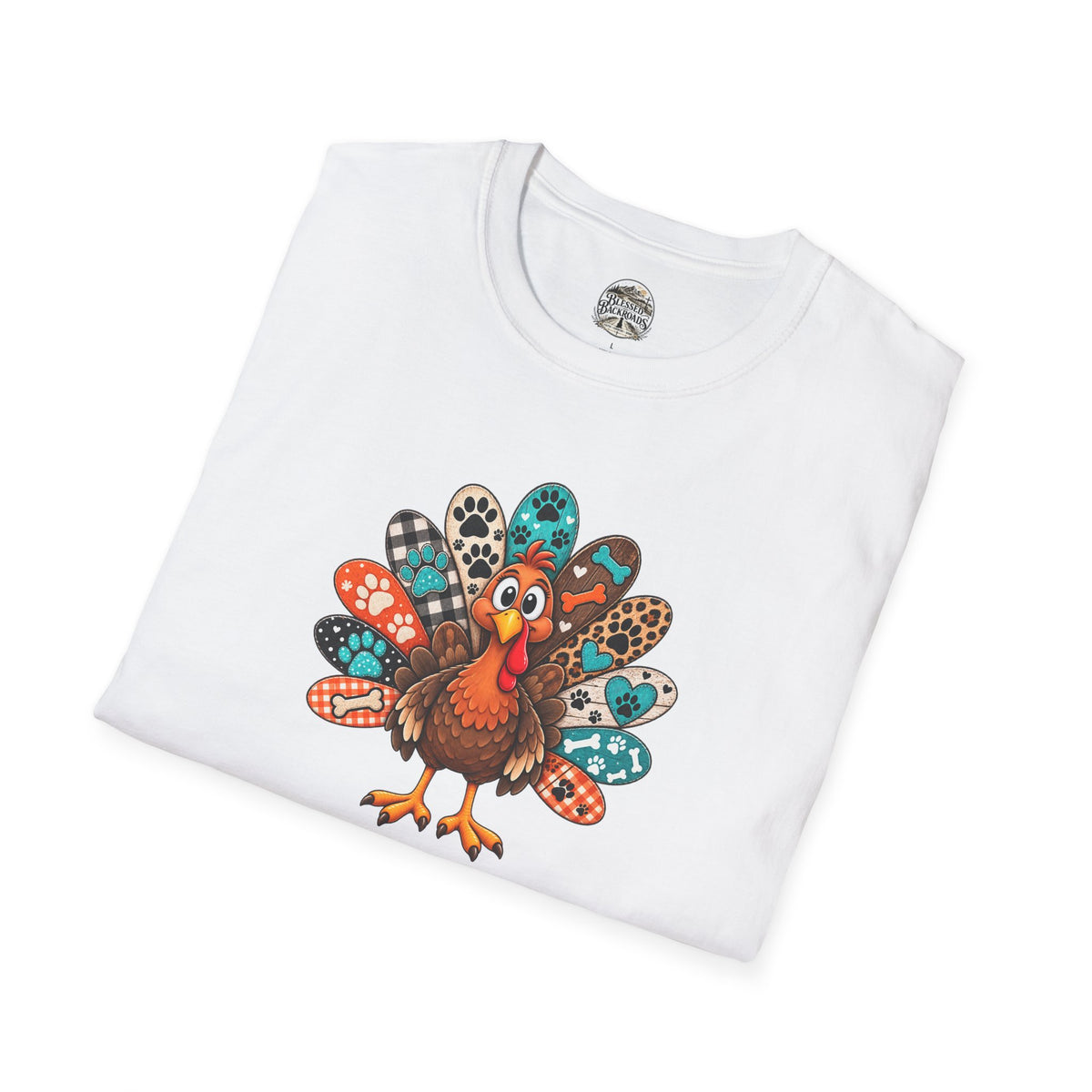 Turkey Graphic T-Shirt — Cute Patterned Thanksgiving Turkey Tee