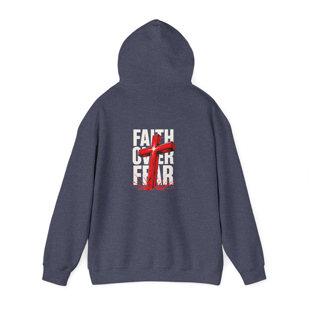 Faith Over Fear Hooded Sweatshirt - Unisex Christian Apparel