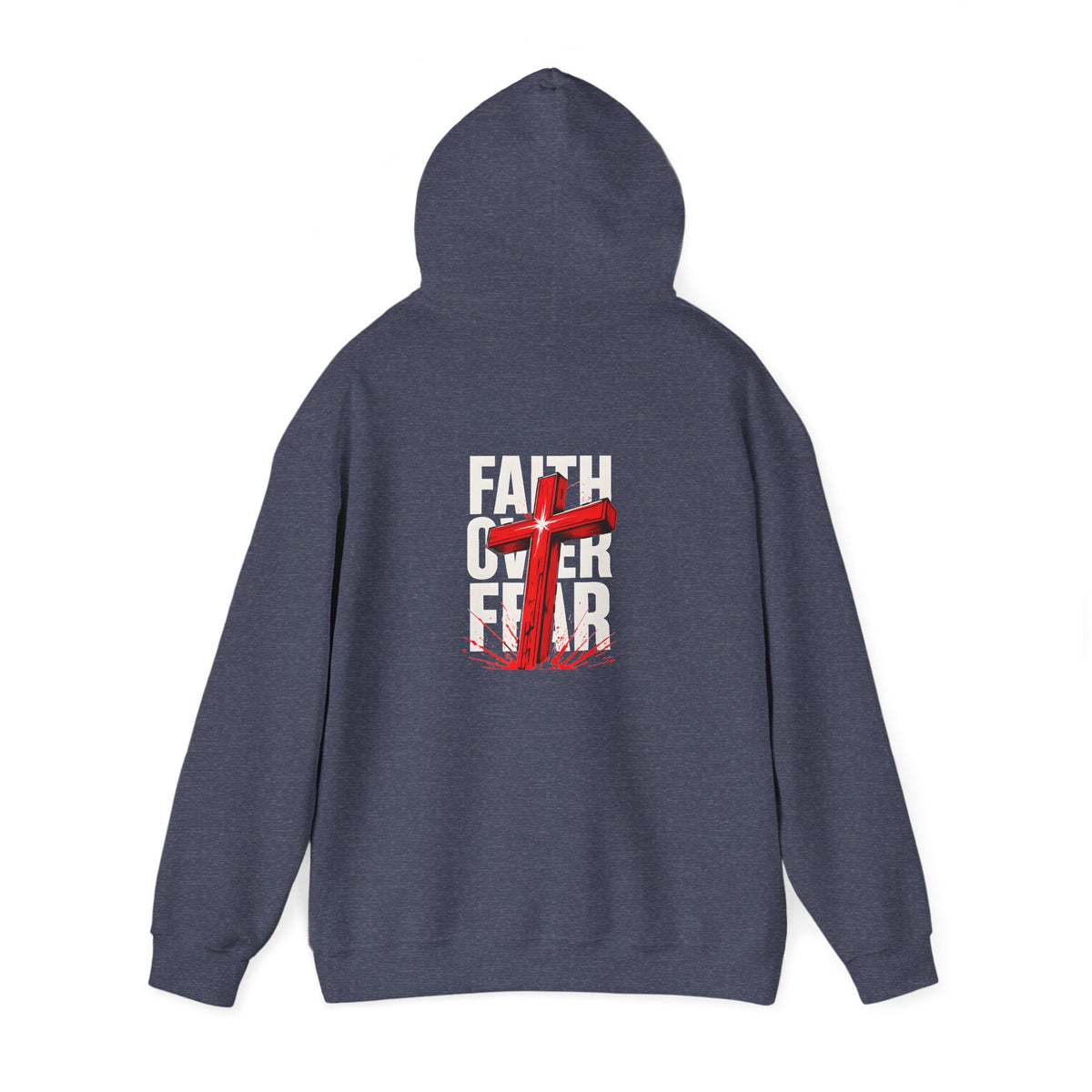 Faith Over Fear Hooded Sweatshirt - Unisex Christian Apparel
