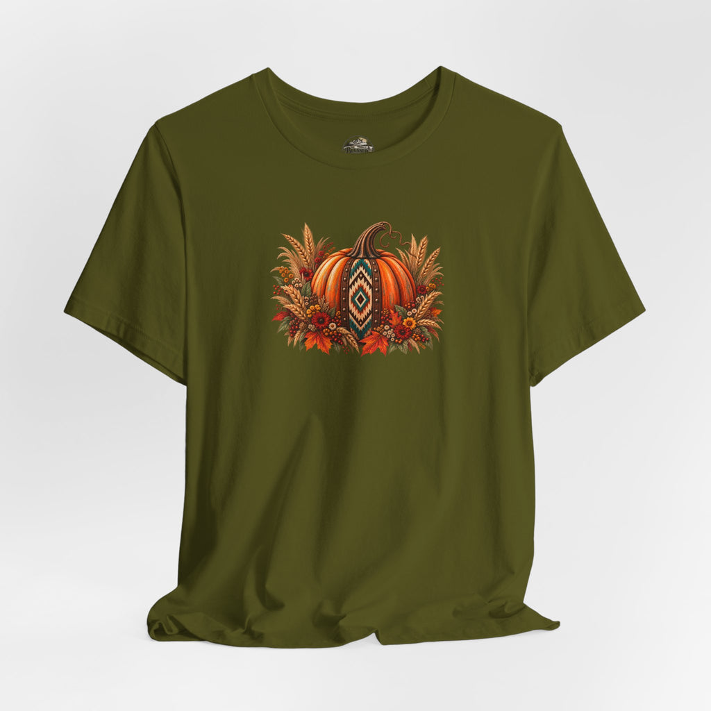 Fall Pumpkin & Sunflower Tee — Autumn Harvest Graphic T-Shirt