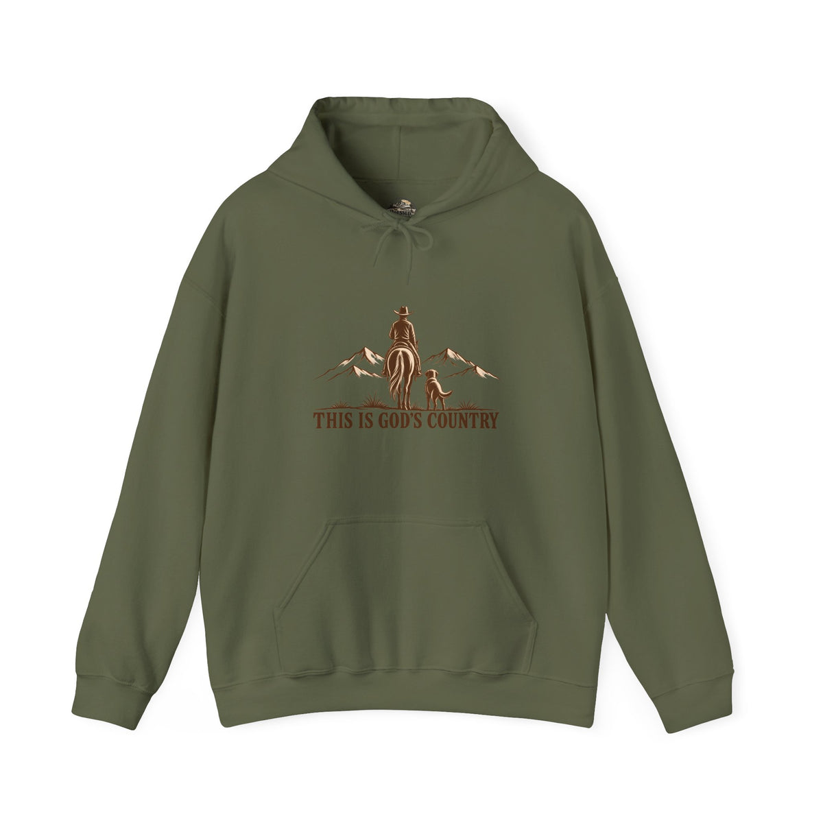 God's Country Hoodie - Western Cowboy Mountain Pullover