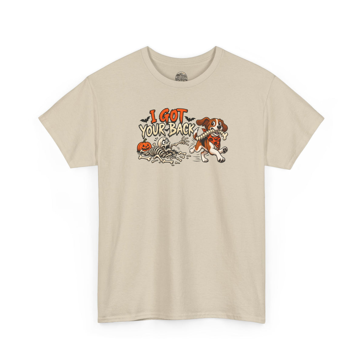 I Got Your Back Halloween Dog Skeleton Graphic Tee
