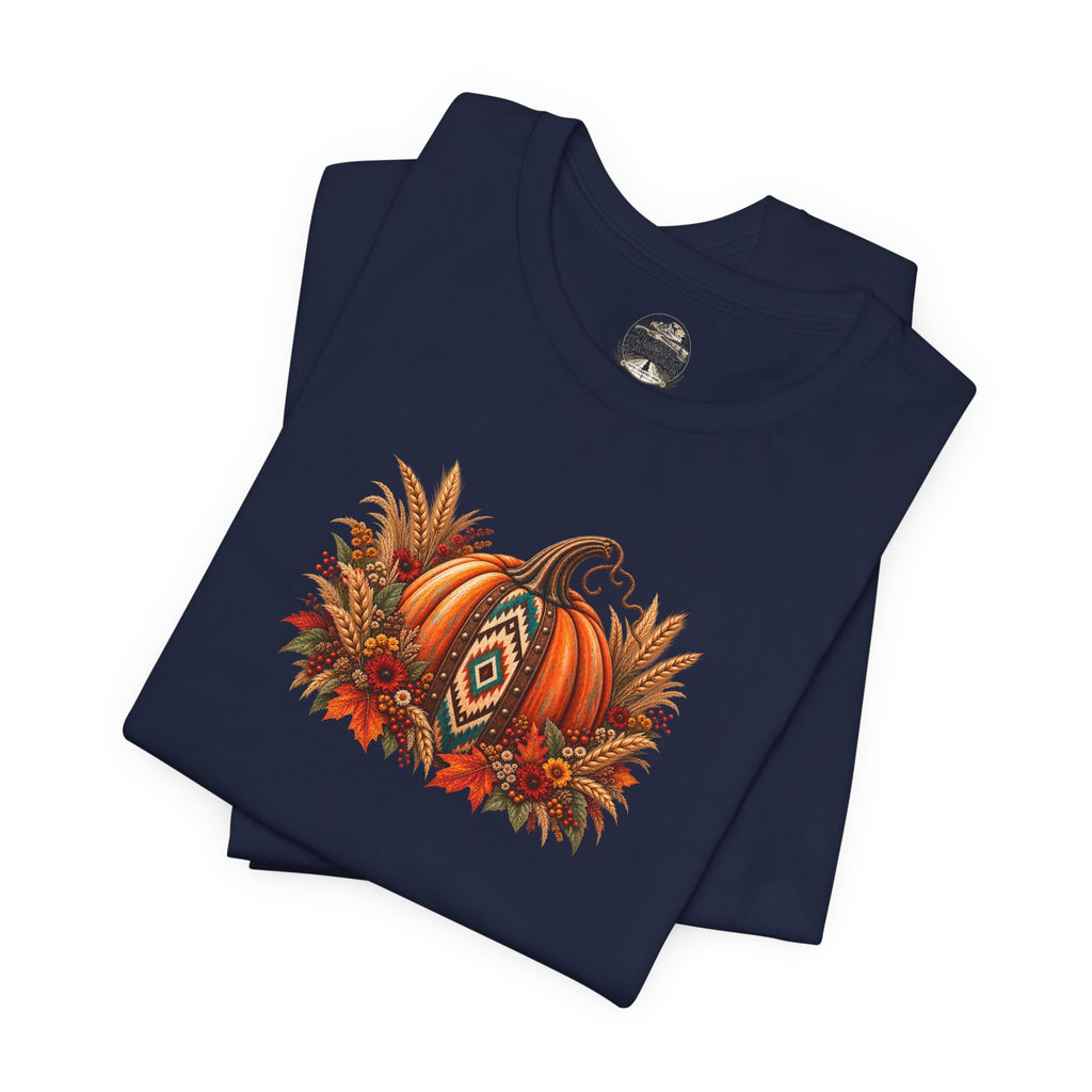 Fall Pumpkin & Sunflower Tee — Autumn Harvest Graphic T-Shirt