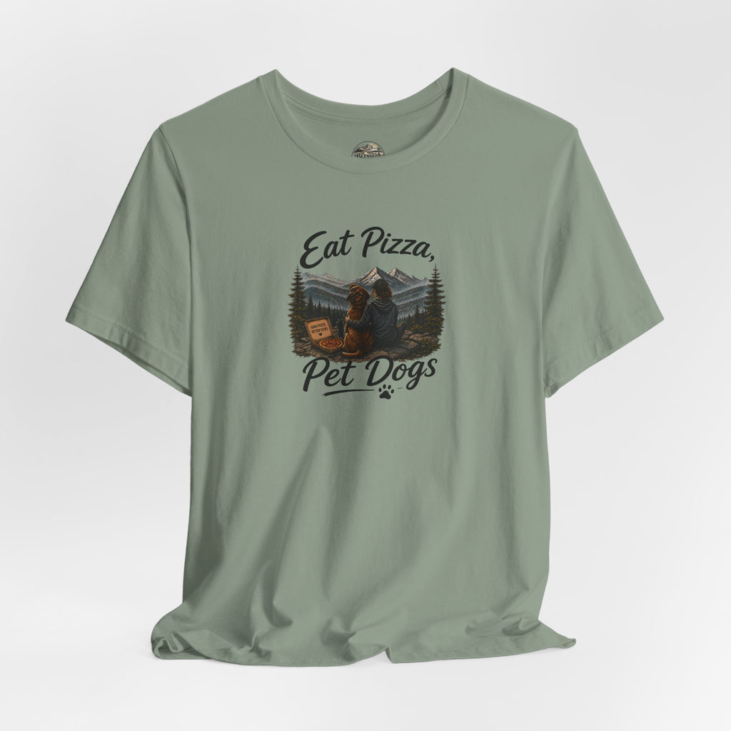 Eat Pizza Pet Dogs T-Shirt — Funny Dog Lover Tee