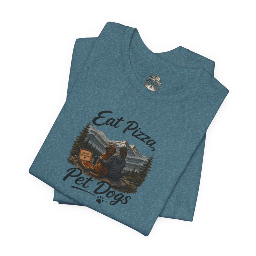 Eat Pizza Pet Dogs T-Shirt — Funny Dog Lover Tee