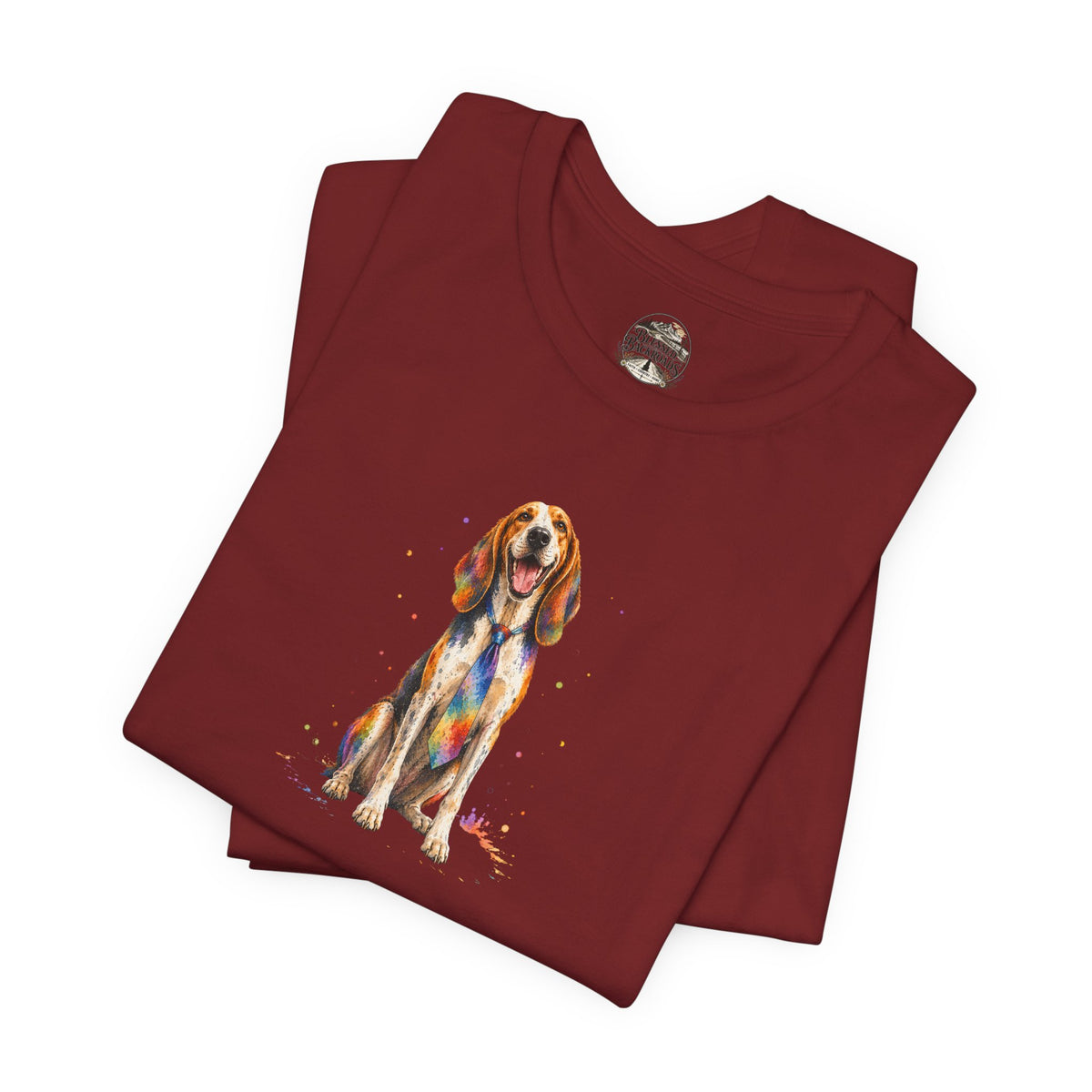 Hound Dog Watercolor T-Shirt – Colorful Dog Lover Tee