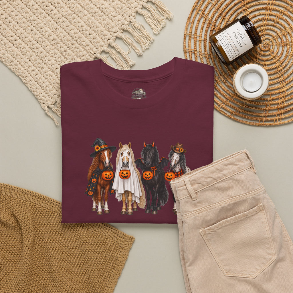 Halloween Horses Graphic Tee – Cute Trick-or-Treat Ponies Costume T-Shirt