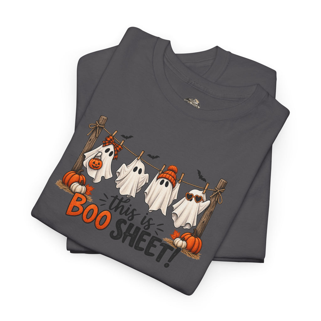 Halloween 'This Is Boo Sheet' T-Shirt – Cute Ghosts & Pumpkins Tee