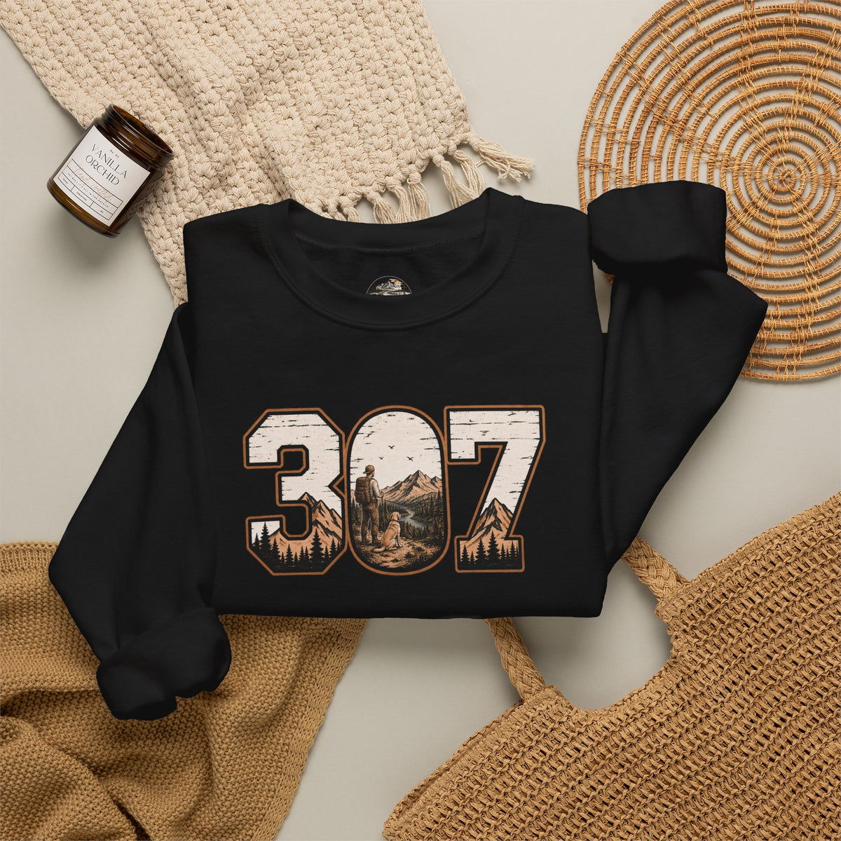 Crewneck Sweatshirt — 307 Mountain Landscape Graphic