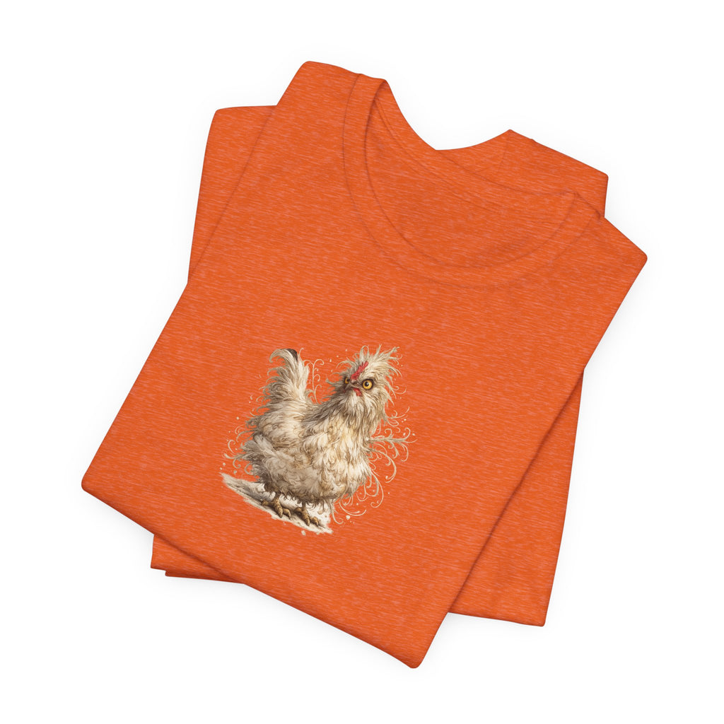 Chicken Illustration T‑Shirt — Fluffy Hen Art Tee for Farm & Animal Lovers