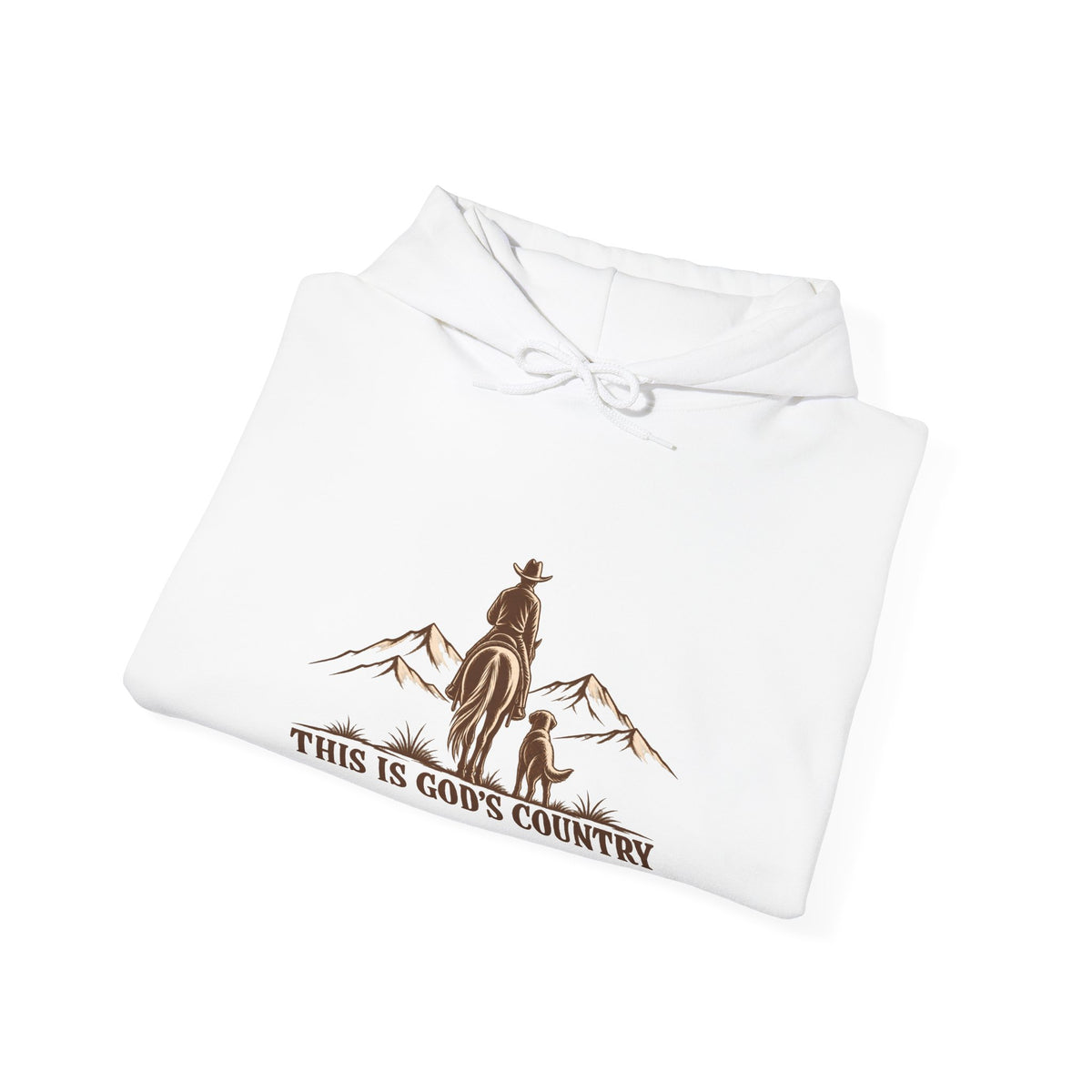 God's Country Hoodie - Western Cowboy Mountain Pullover