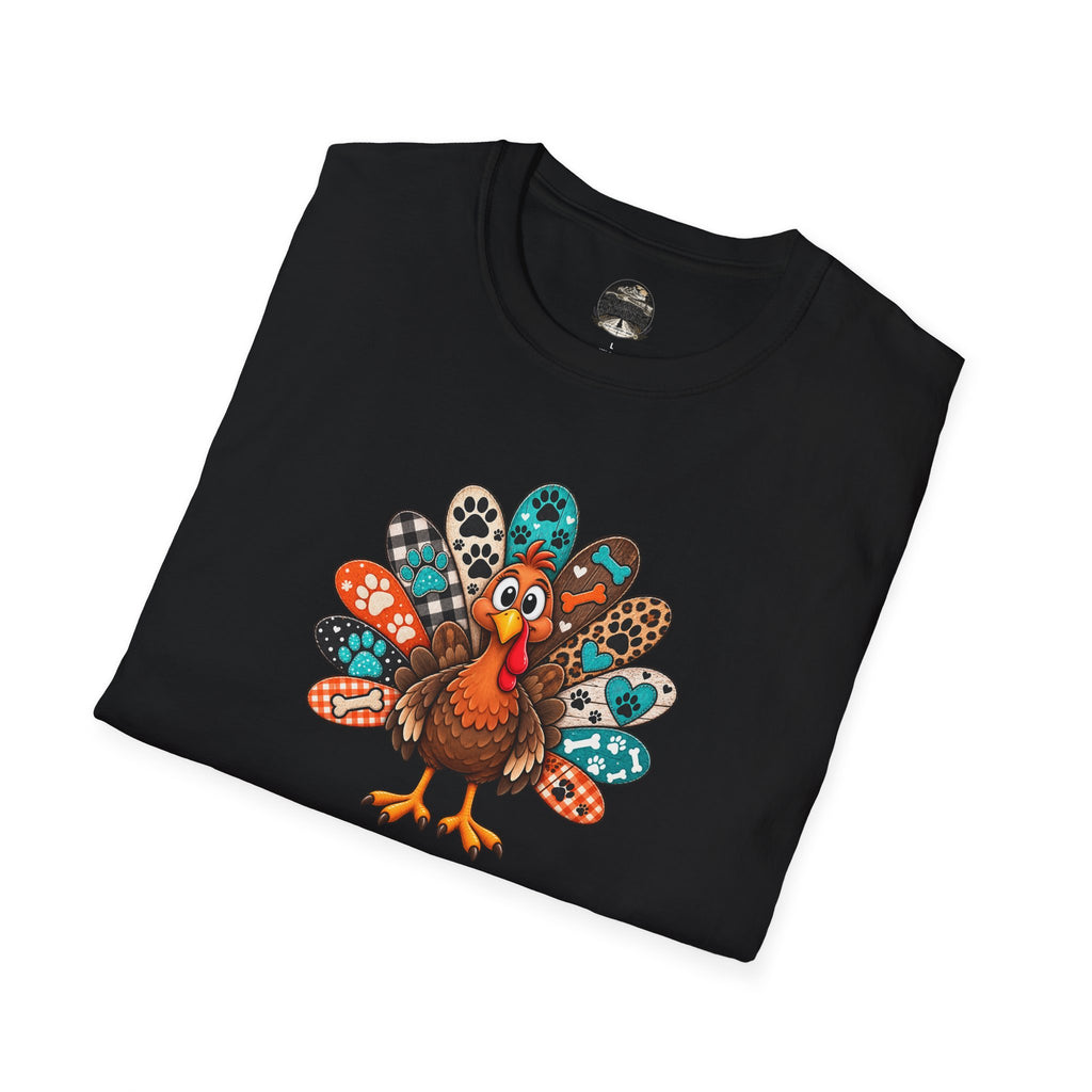 Turkey Graphic T-Shirt — Cute Patterned Thanksgiving Turkey Tee