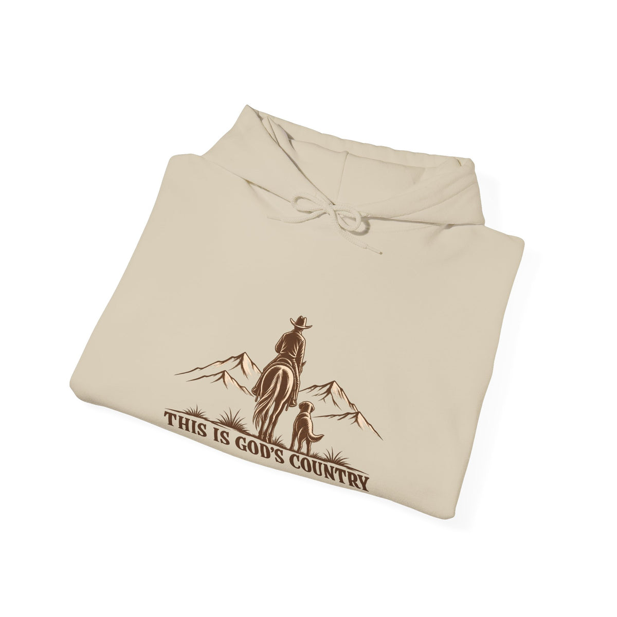 God's Country Hoodie - Western Cowboy Mountain Pullover