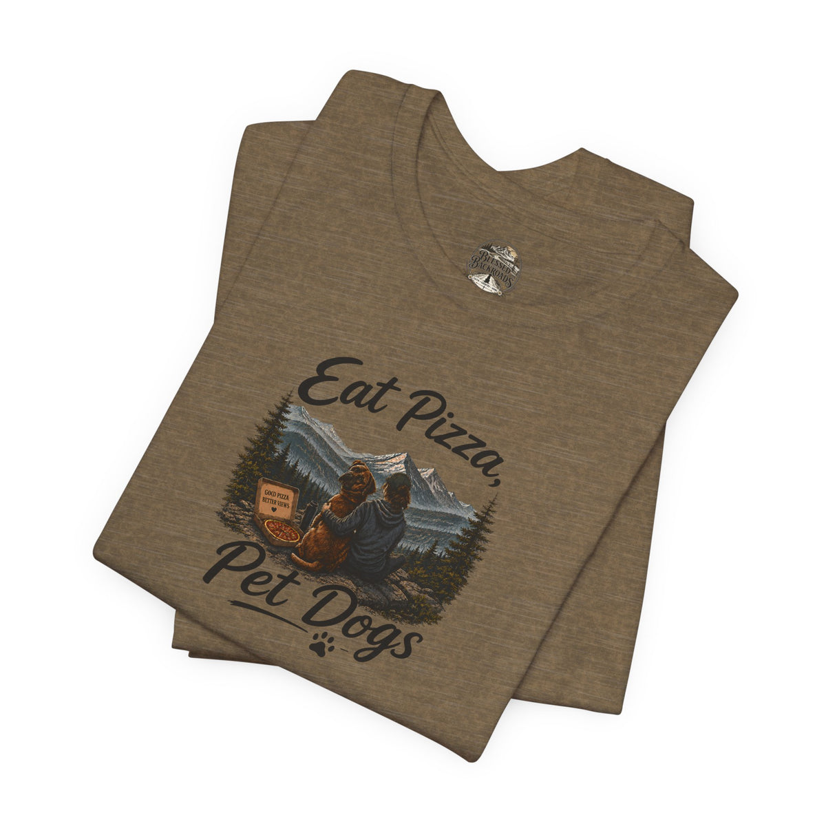 Eat Pizza Pet Dogs T-Shirt — Funny Dog Lover Tee