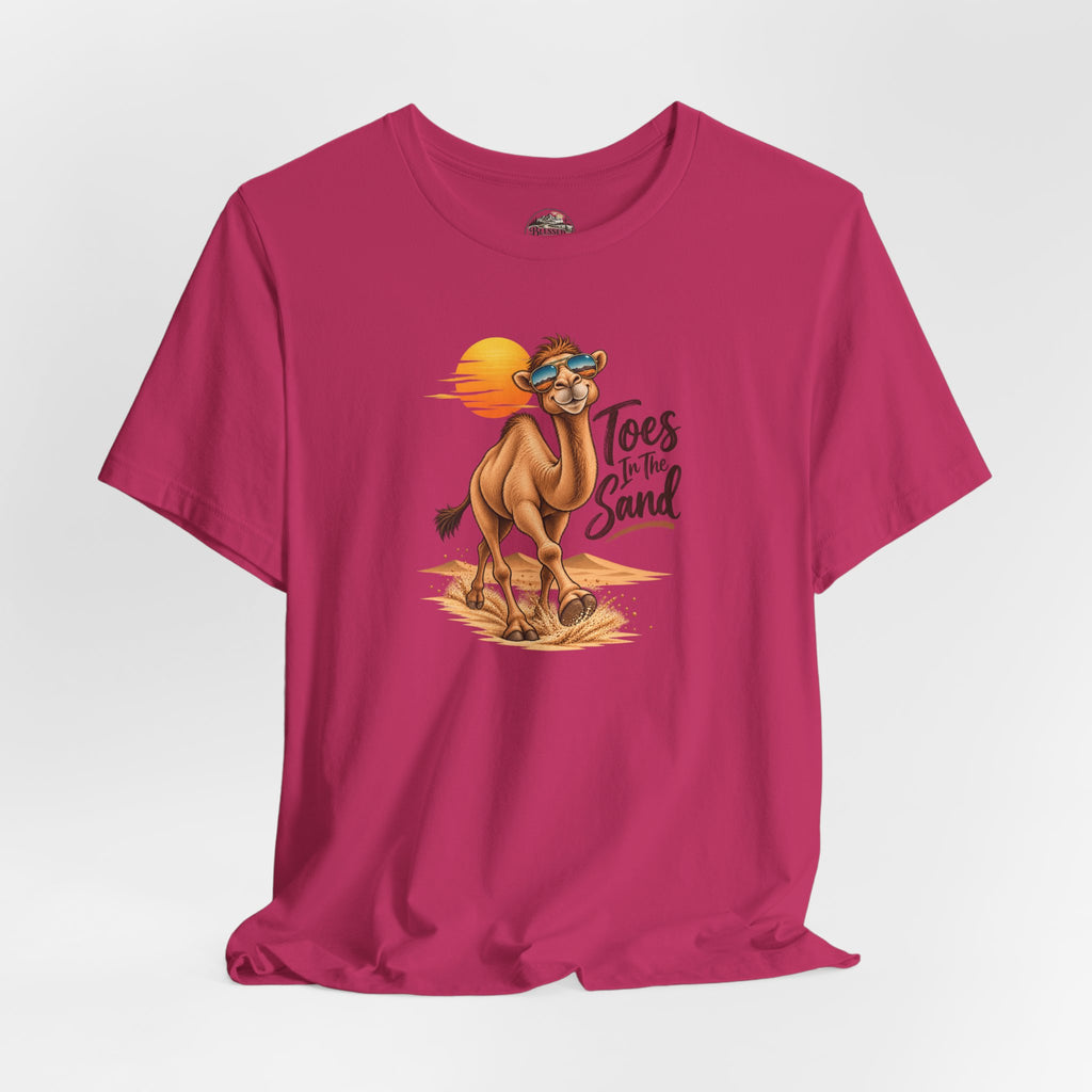 Toes in the Sand Camel T-Shirt — Beach Vacation Sunset Tee
