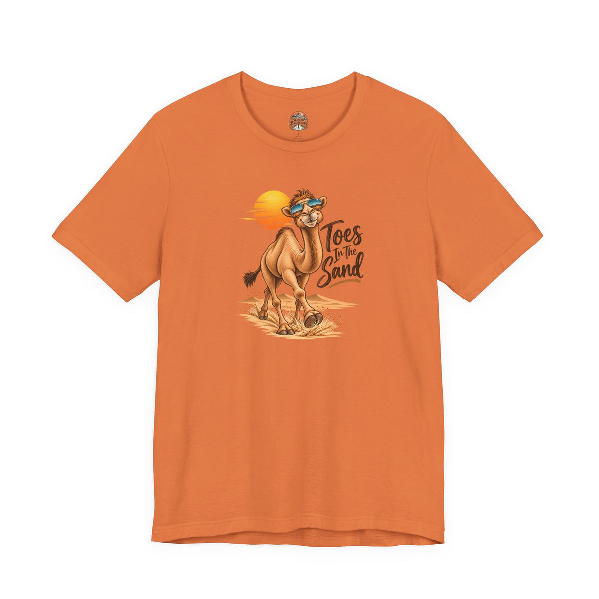 Toes in the Sand Camel T-Shirt — Beach Vacation Sunset Tee
