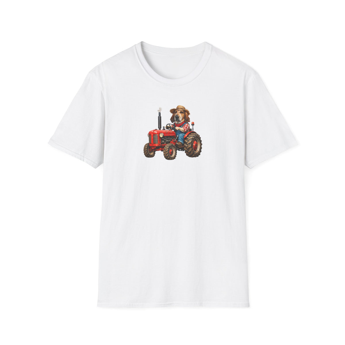 Dog on Tractor T‑Shirt — Cute Farmer Pup Graphic Tee
