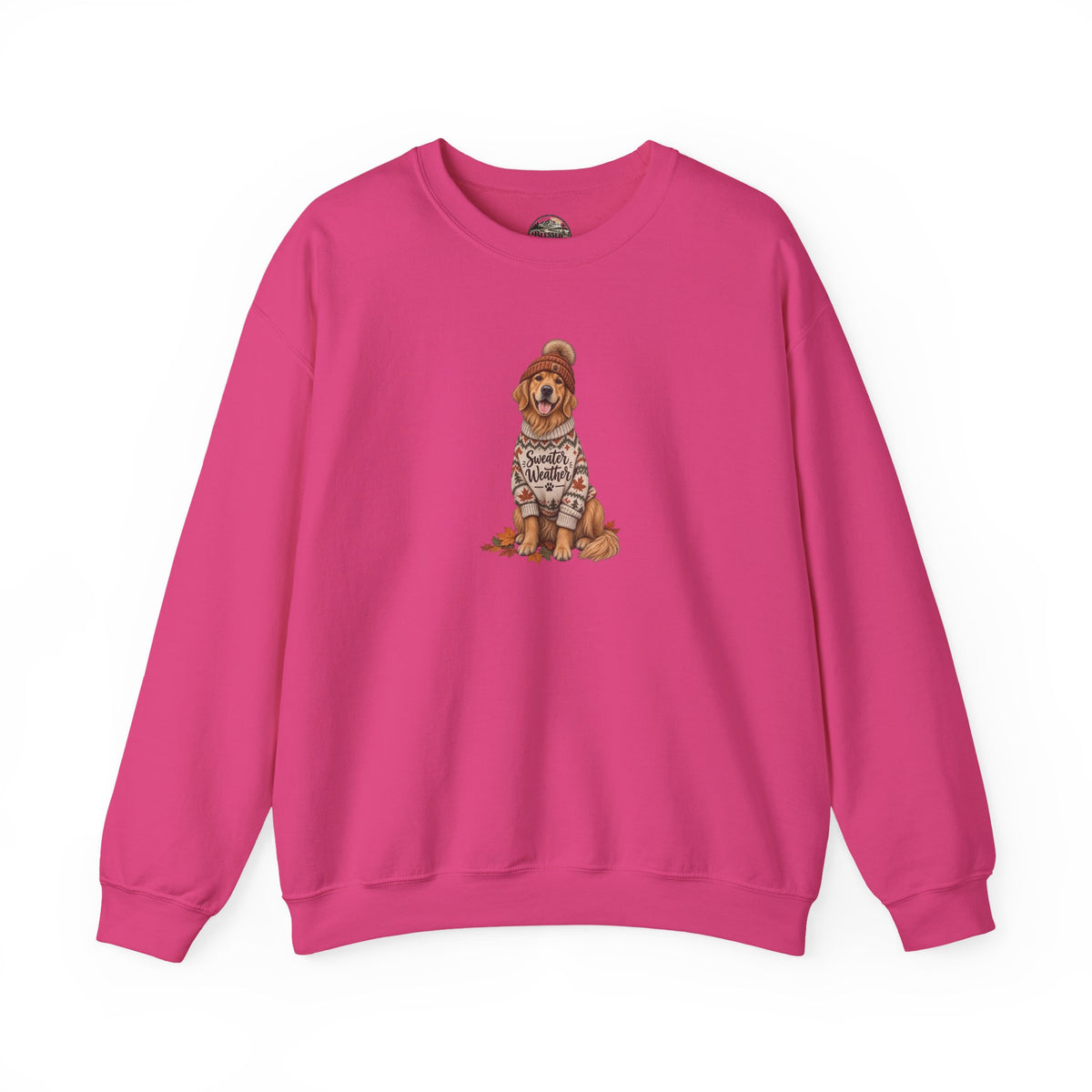 Golden Retriever in Sweater Crewneck Sweatshirt — Cozy Dog Lover Pullover