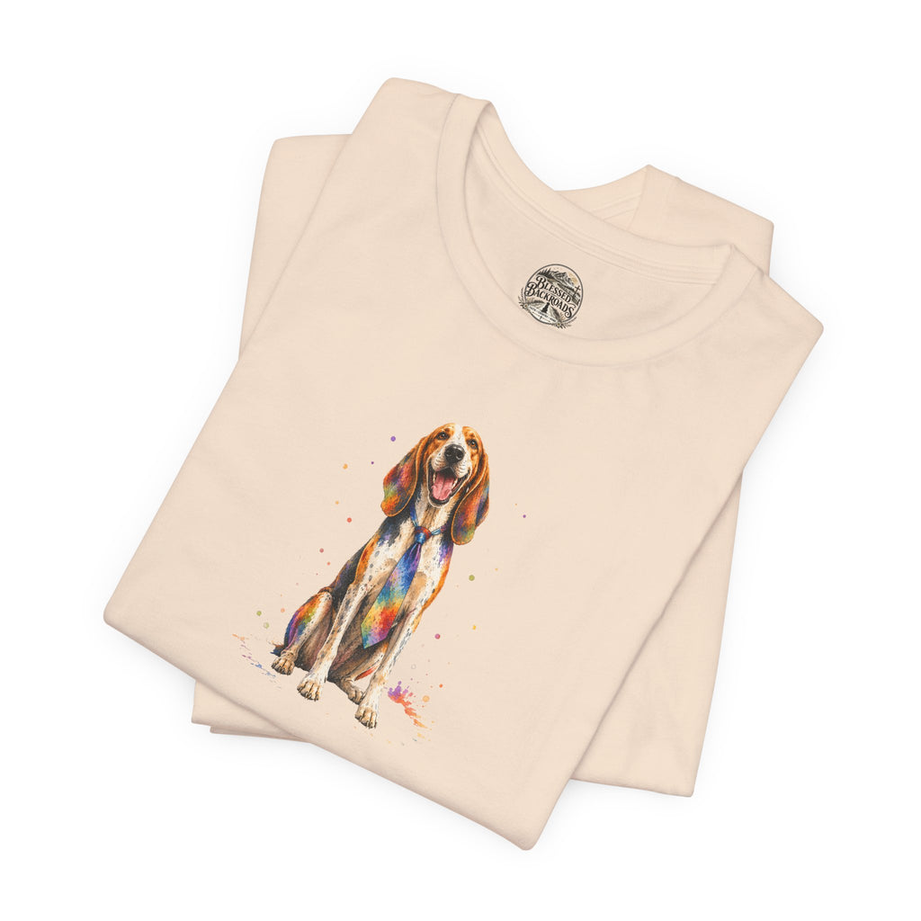 Hound Dog Watercolor T-Shirt – Colorful Dog Lover Tee