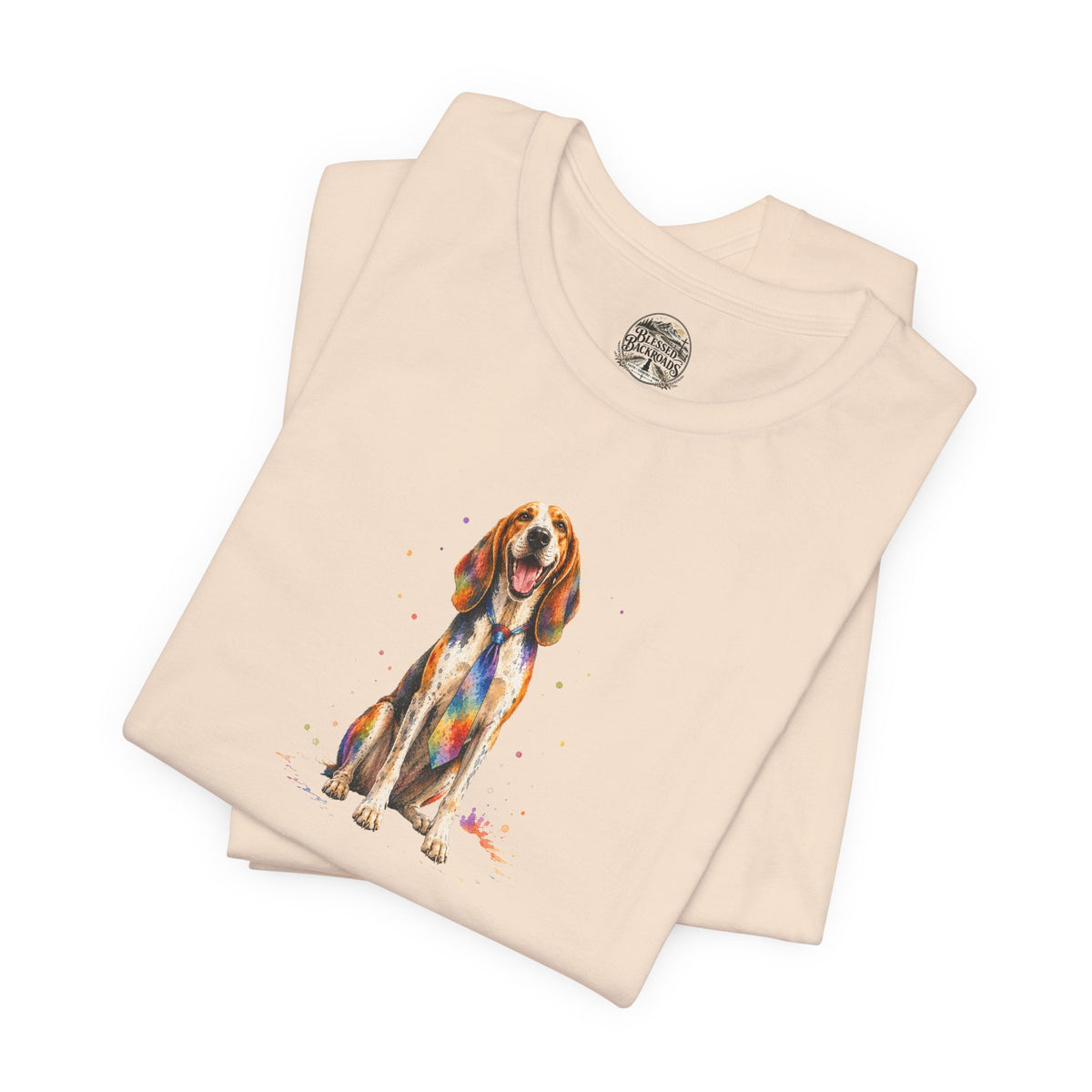Hound Dog Watercolor T-Shirt – Colorful Dog Lover Tee