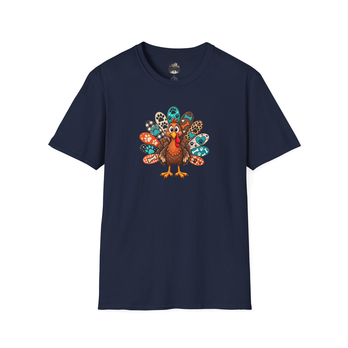 Turkey Graphic T-Shirt — Cute Patterned Thanksgiving Turkey Tee