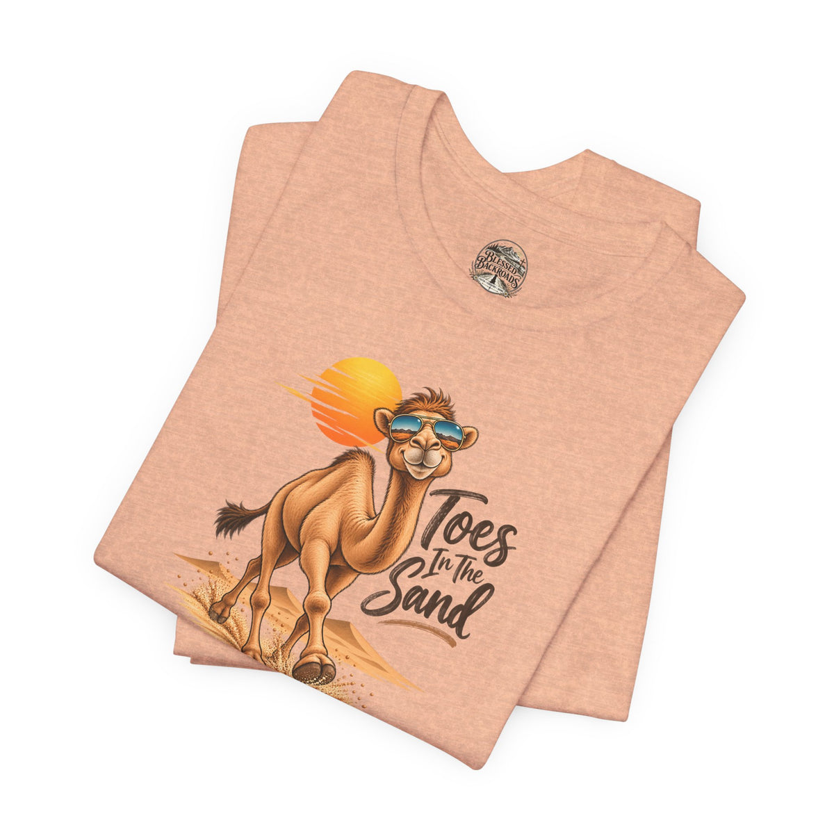 Toes in the Sand Camel T-Shirt — Beach Vacation Sunset Tee