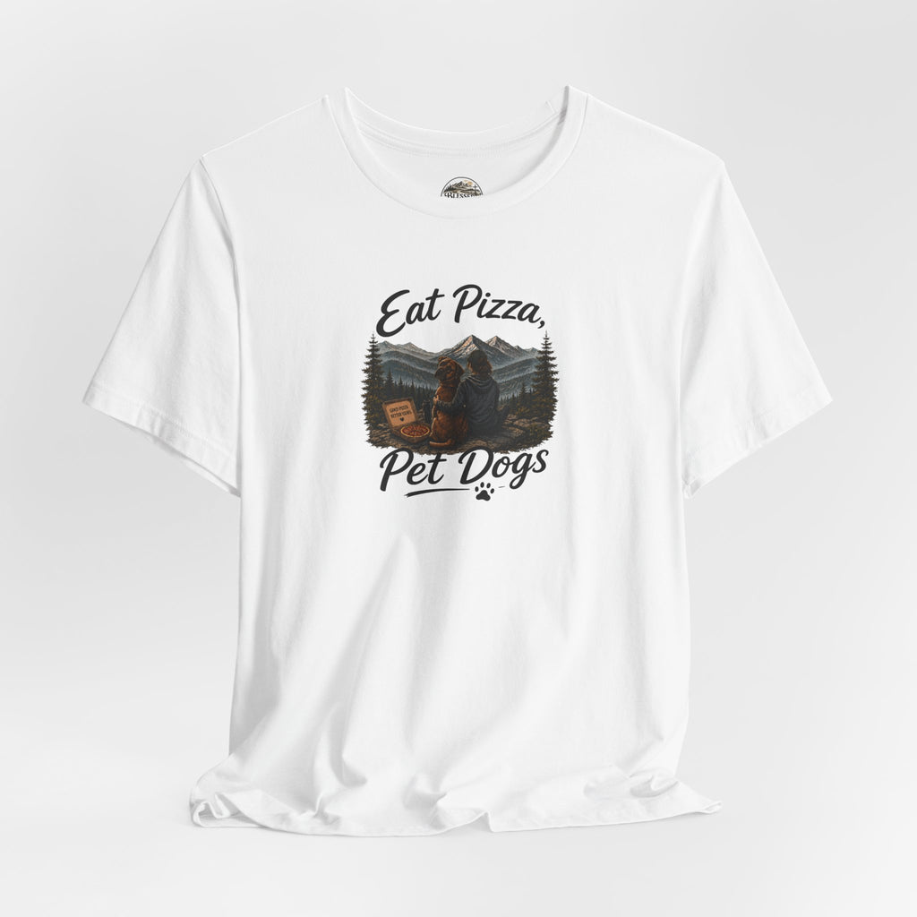 Eat Pizza Pet Dogs T-Shirt — Funny Dog Lover Tee