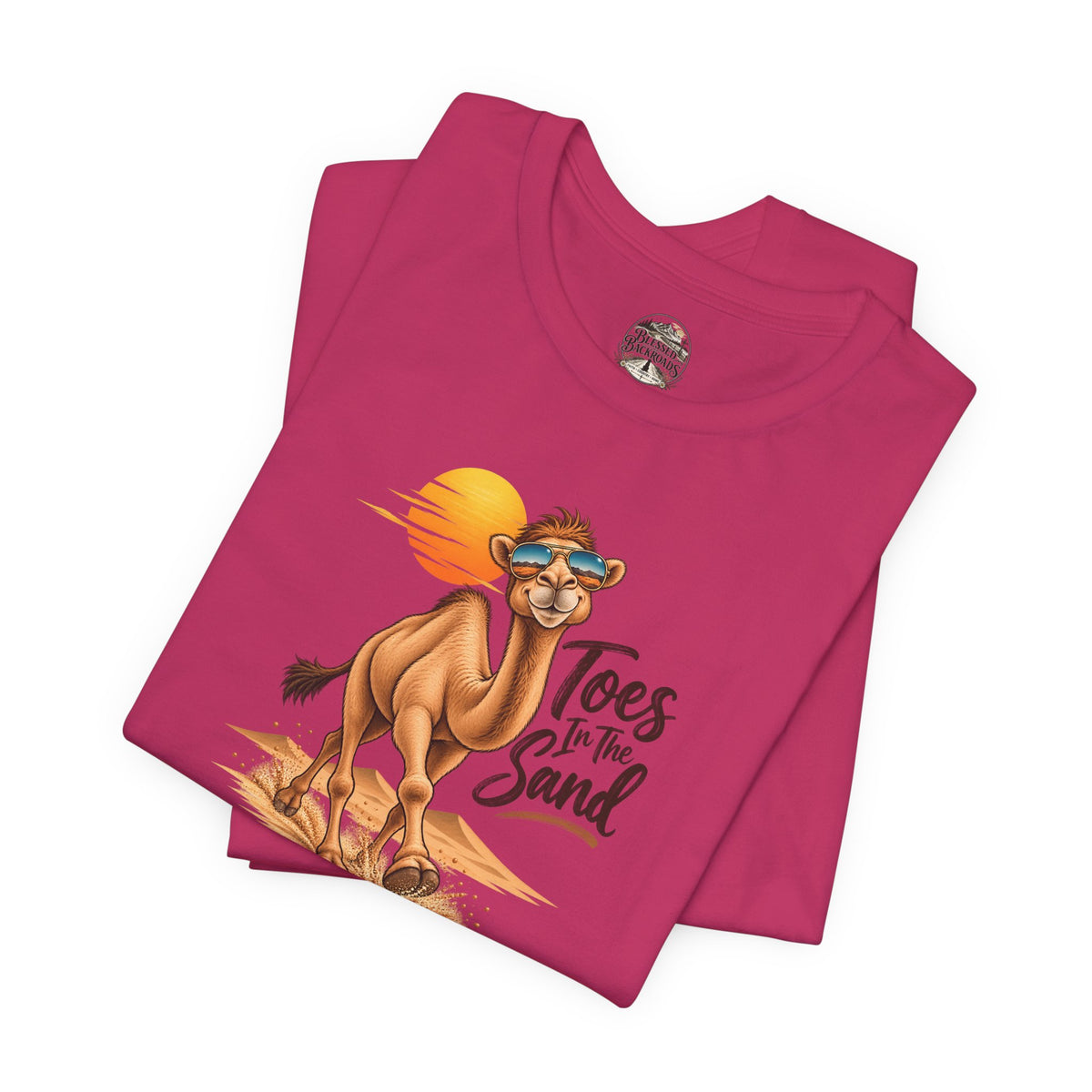 Toes in the Sand Camel T-Shirt — Beach Vacation Sunset Tee
