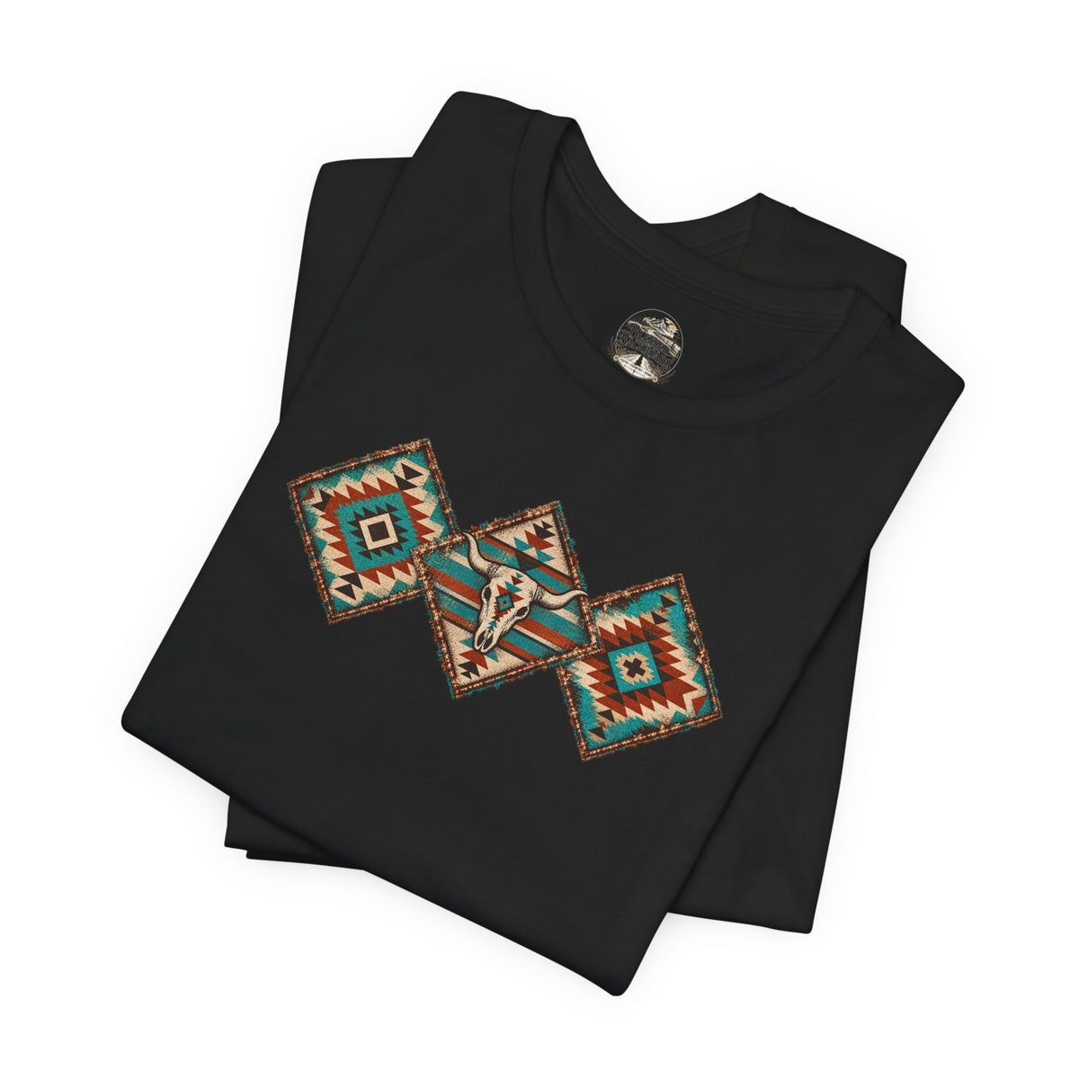 Southwestern Diamond Aztec Tee — Native Pattern Graphic T-Shirt