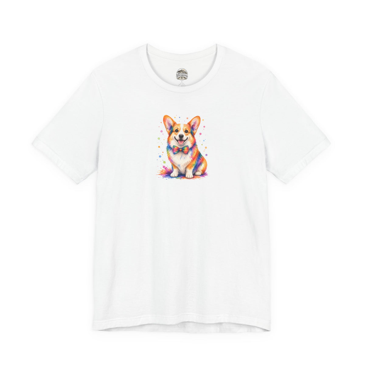 Corgi Watercolor Tee — Colorful Cute Corgi T‑Shirt